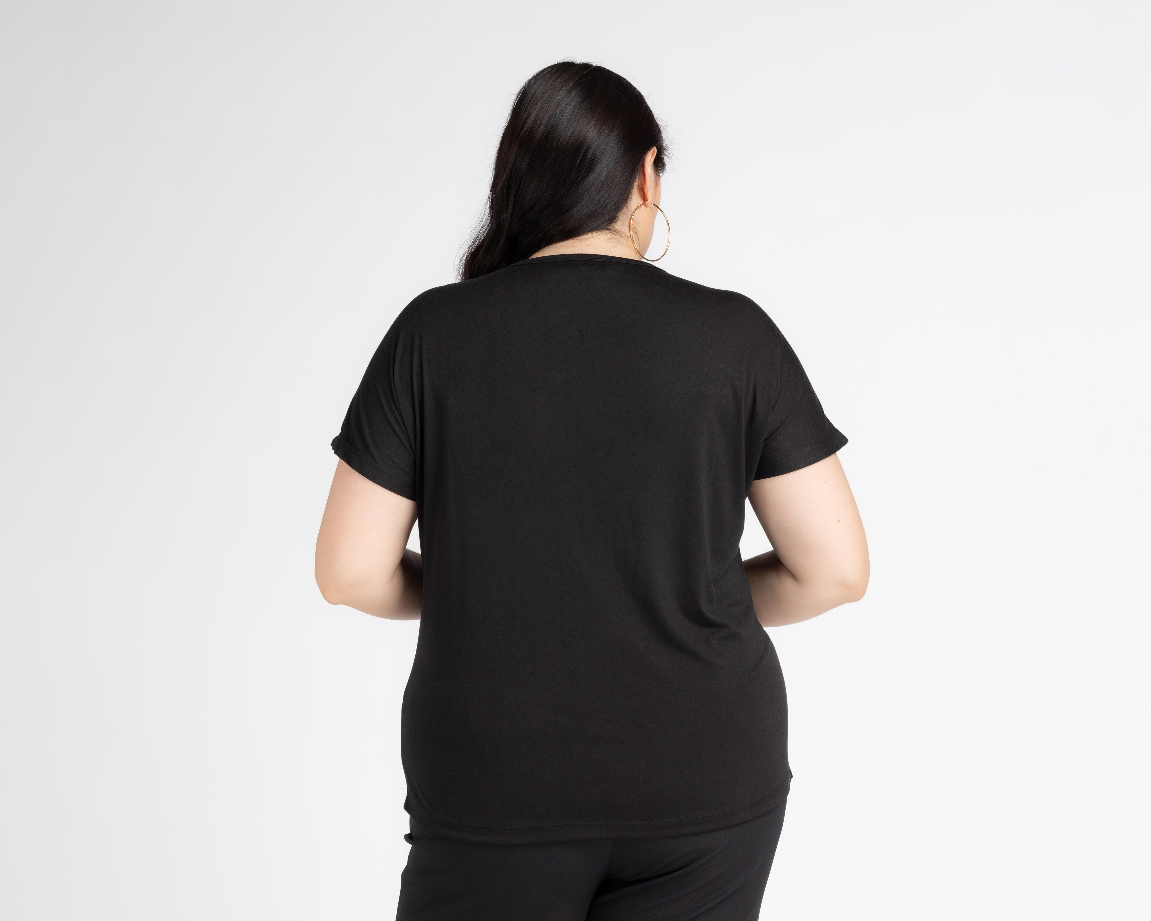 Foto 4 pulgar | Playera Sahara Manga Corta con Pedrería