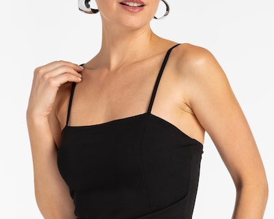 Foto 5 | Vestido Sahara de Fiesta Negro con Tirantes