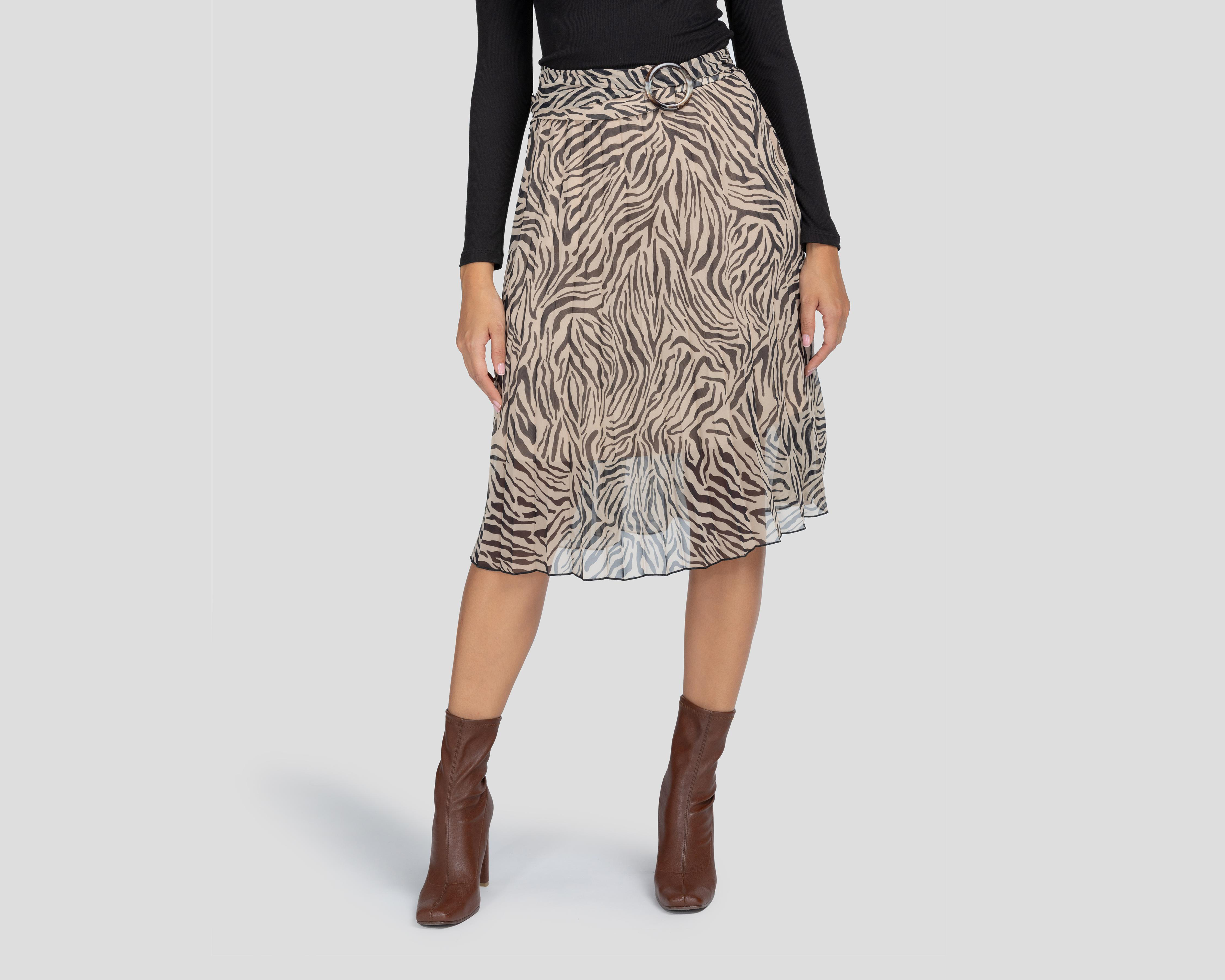 Foto 1 | Falda Corta Sahara Animal Print