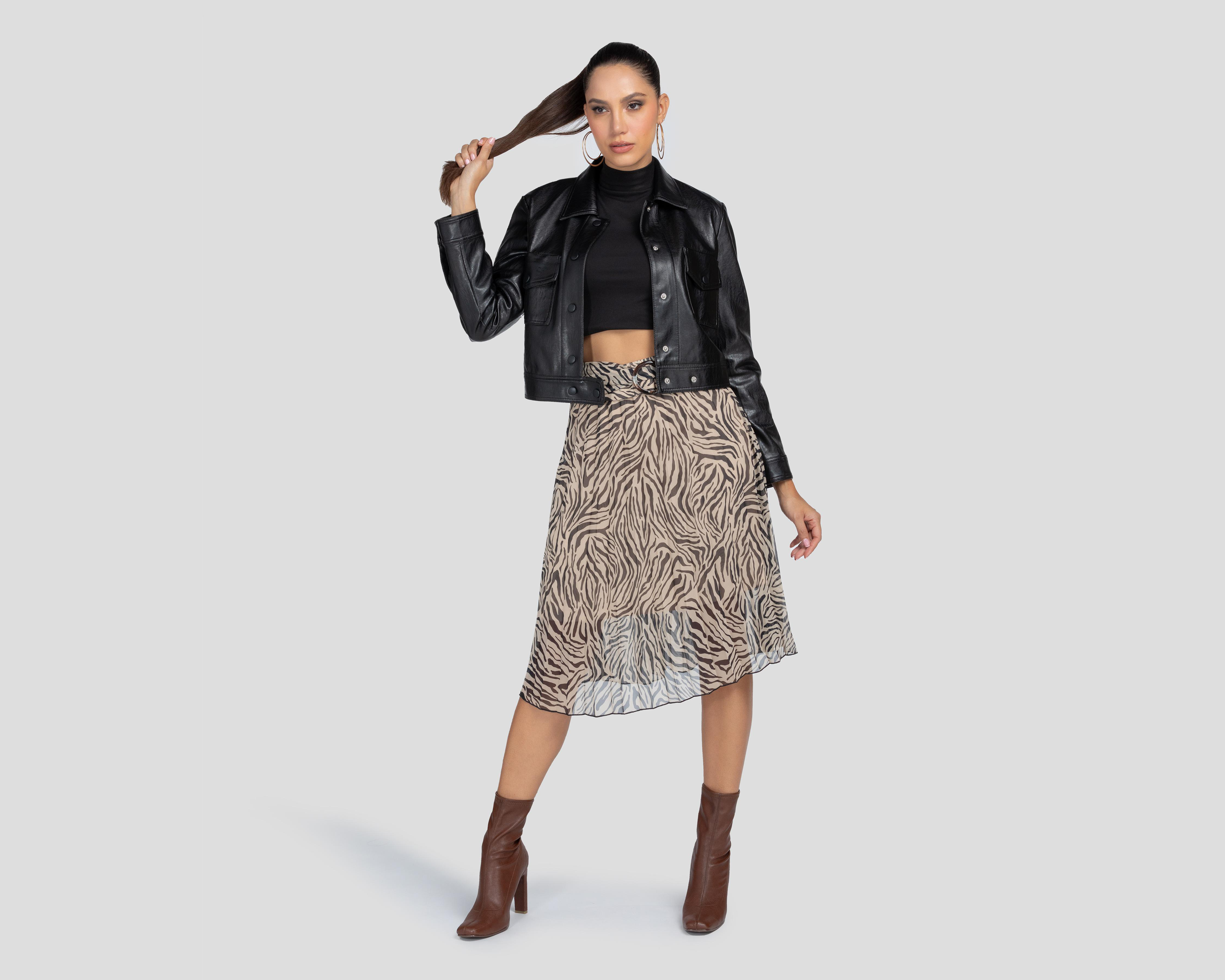 Foto 2 | Falda Corta Sahara Animal Print