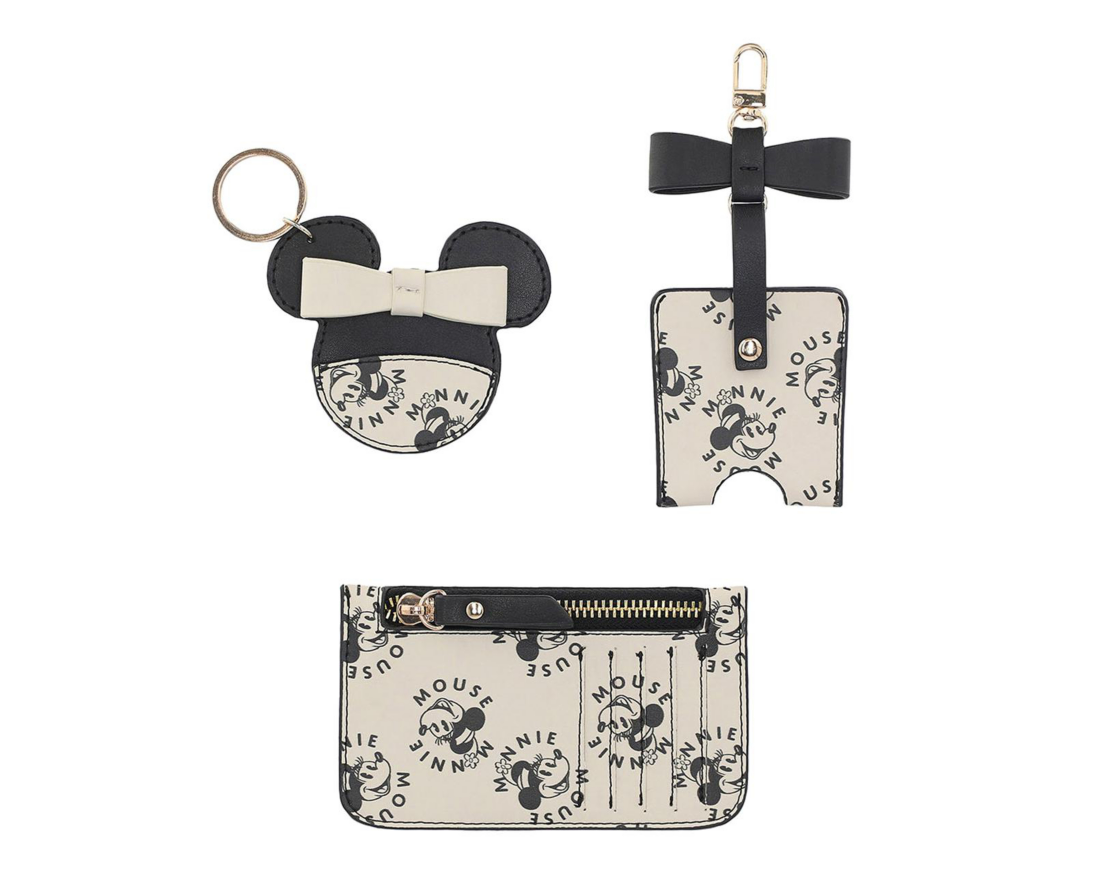 Tarjetero y Colgante W Capsule Disney Minnie Mouse 3 Piezas