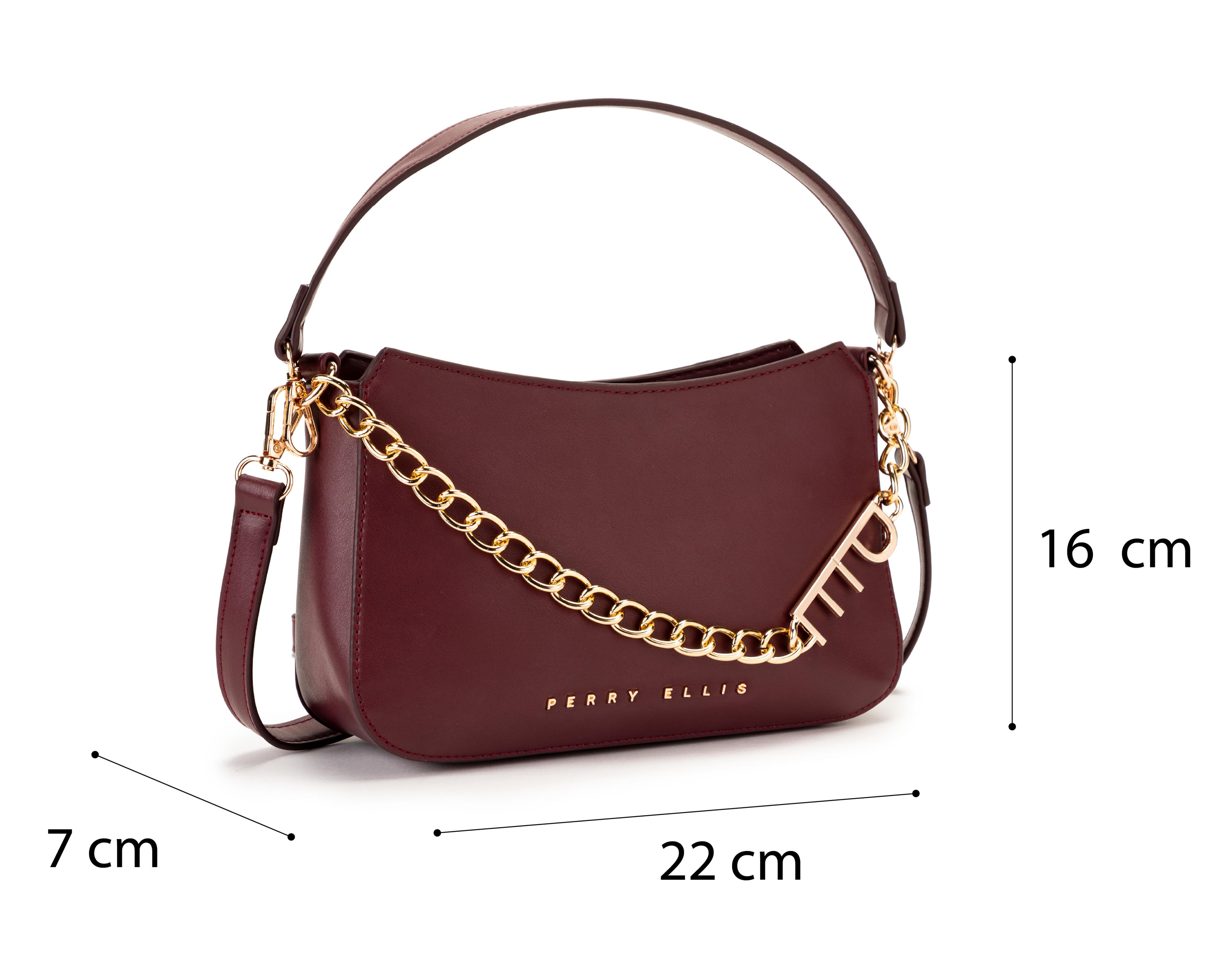 Foto 6 pulgar | Bolsa Cruzada Perry Ellis