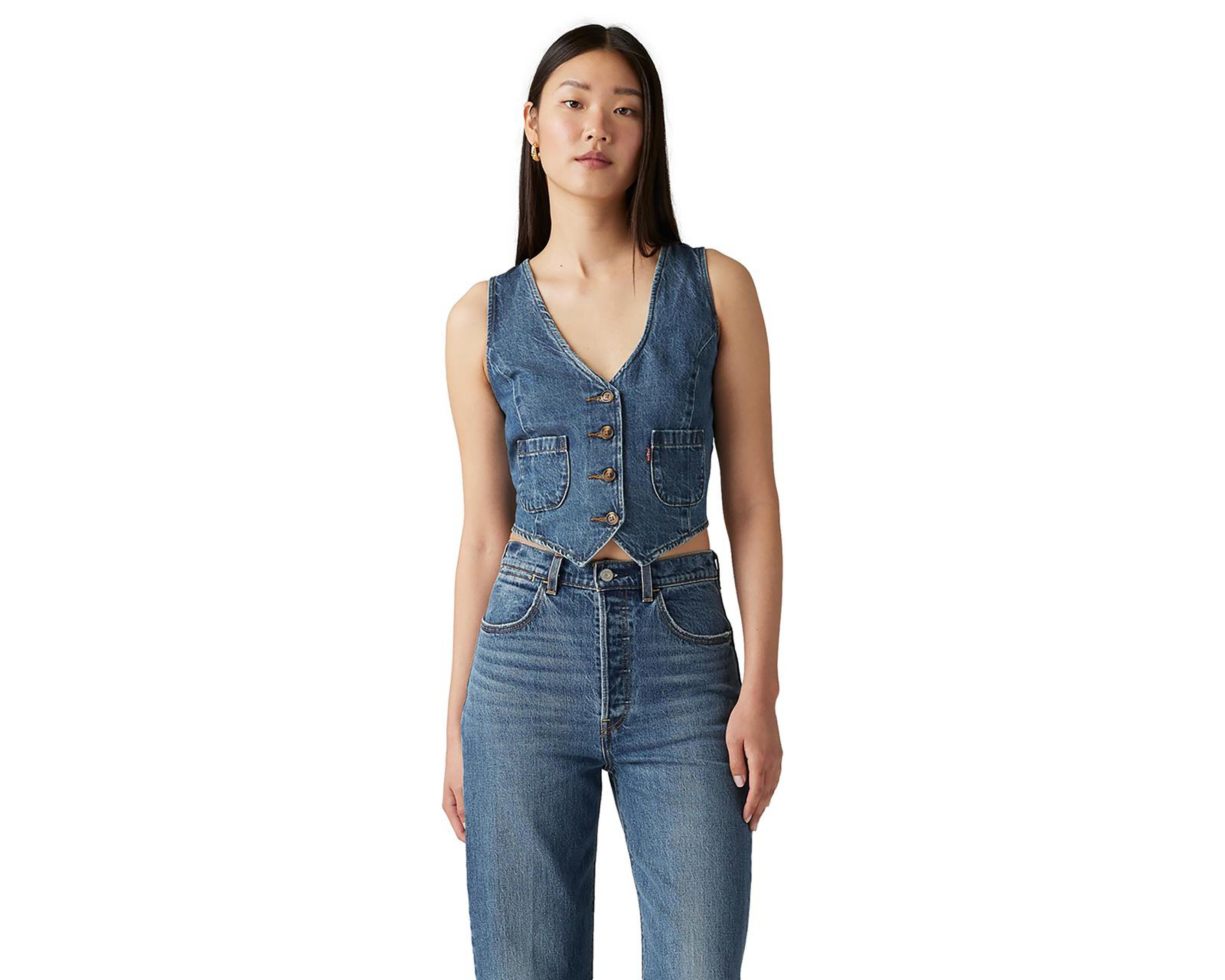 Foto 1 | Chaleco de Mezclilla con Botones Levi's para Mujer