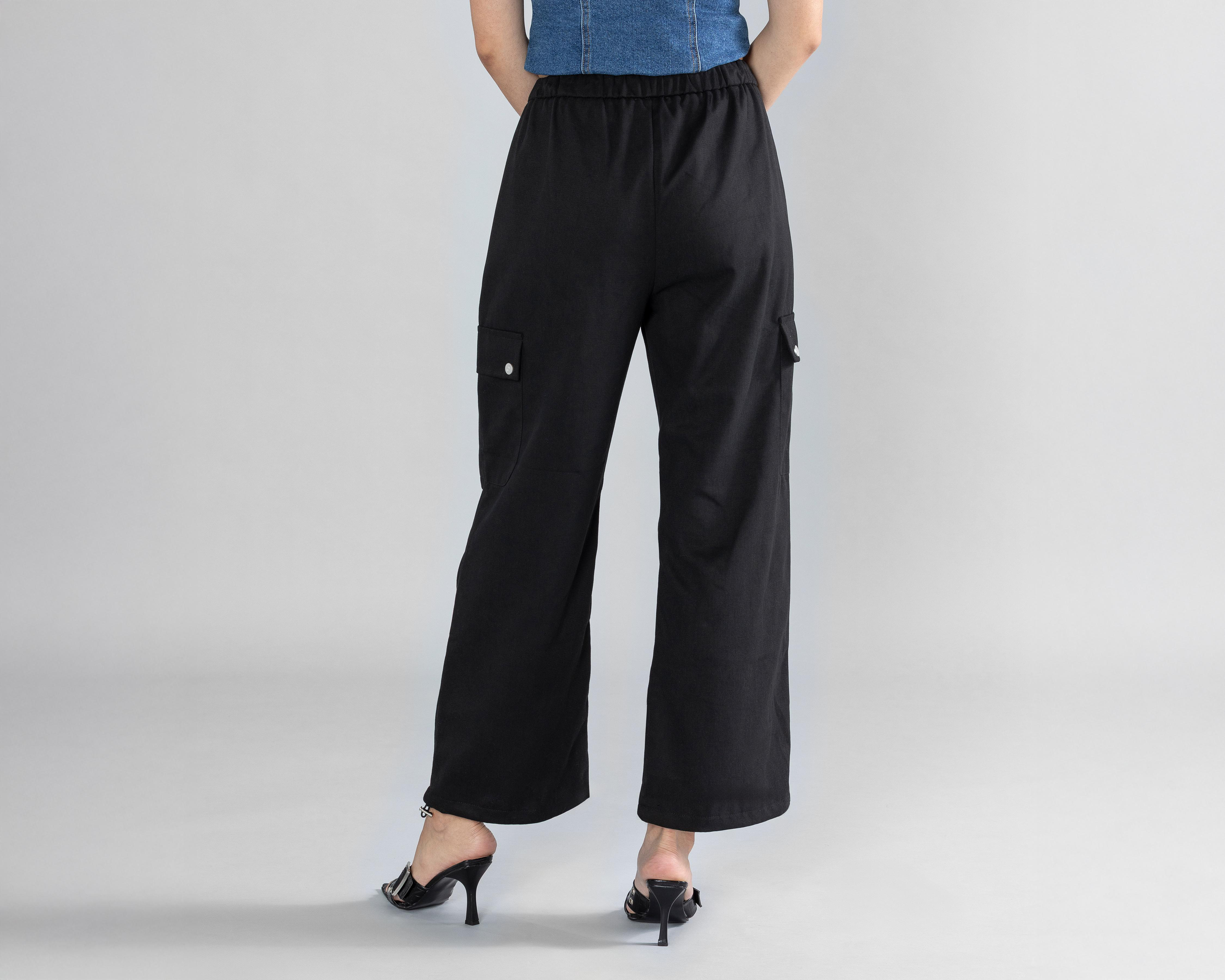 Foto 3 | Pantalón Cargo Strona Negro para Mujer