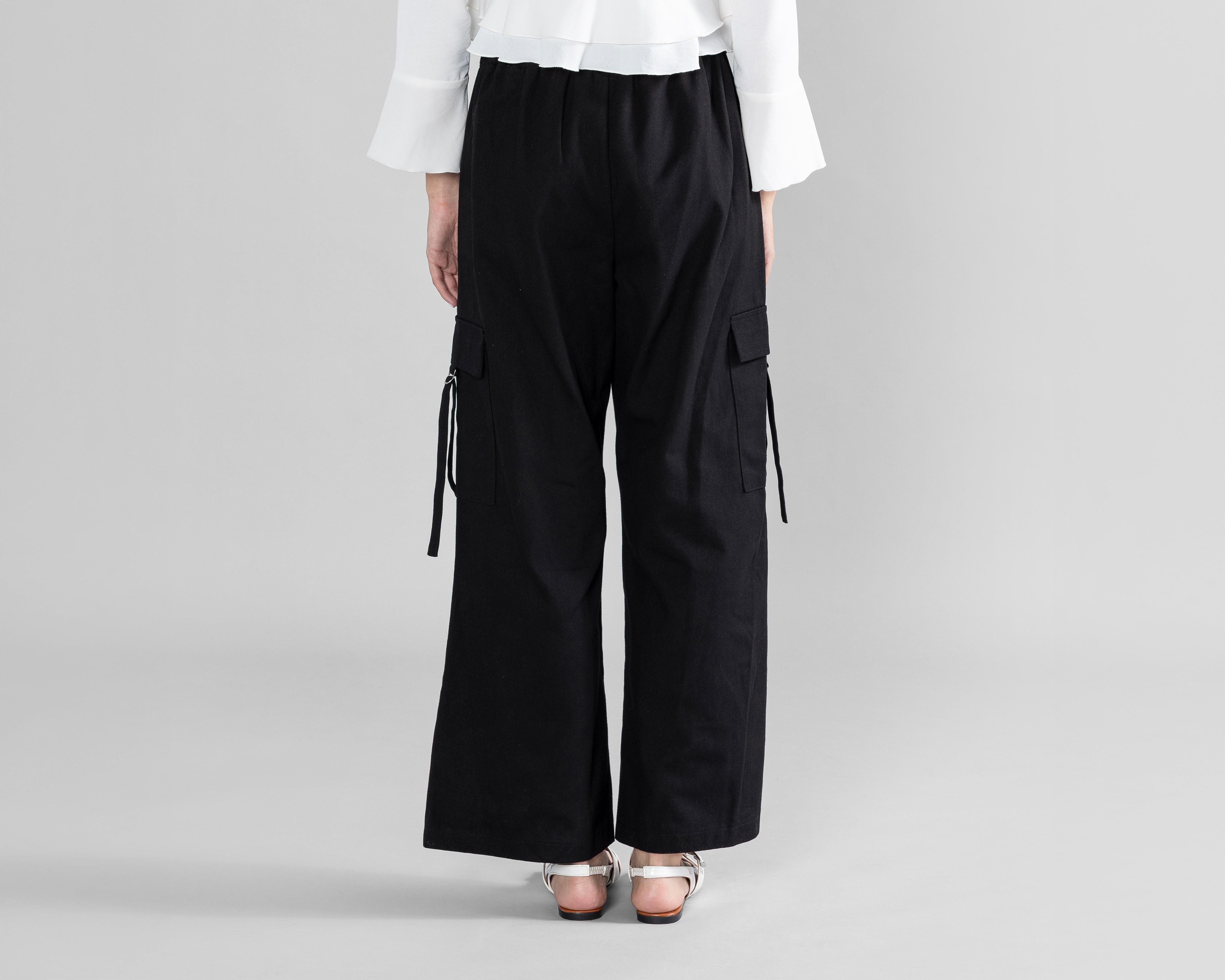 Foto 4 pulgar | Pantalón Cargo Strona Negro para Mujer
