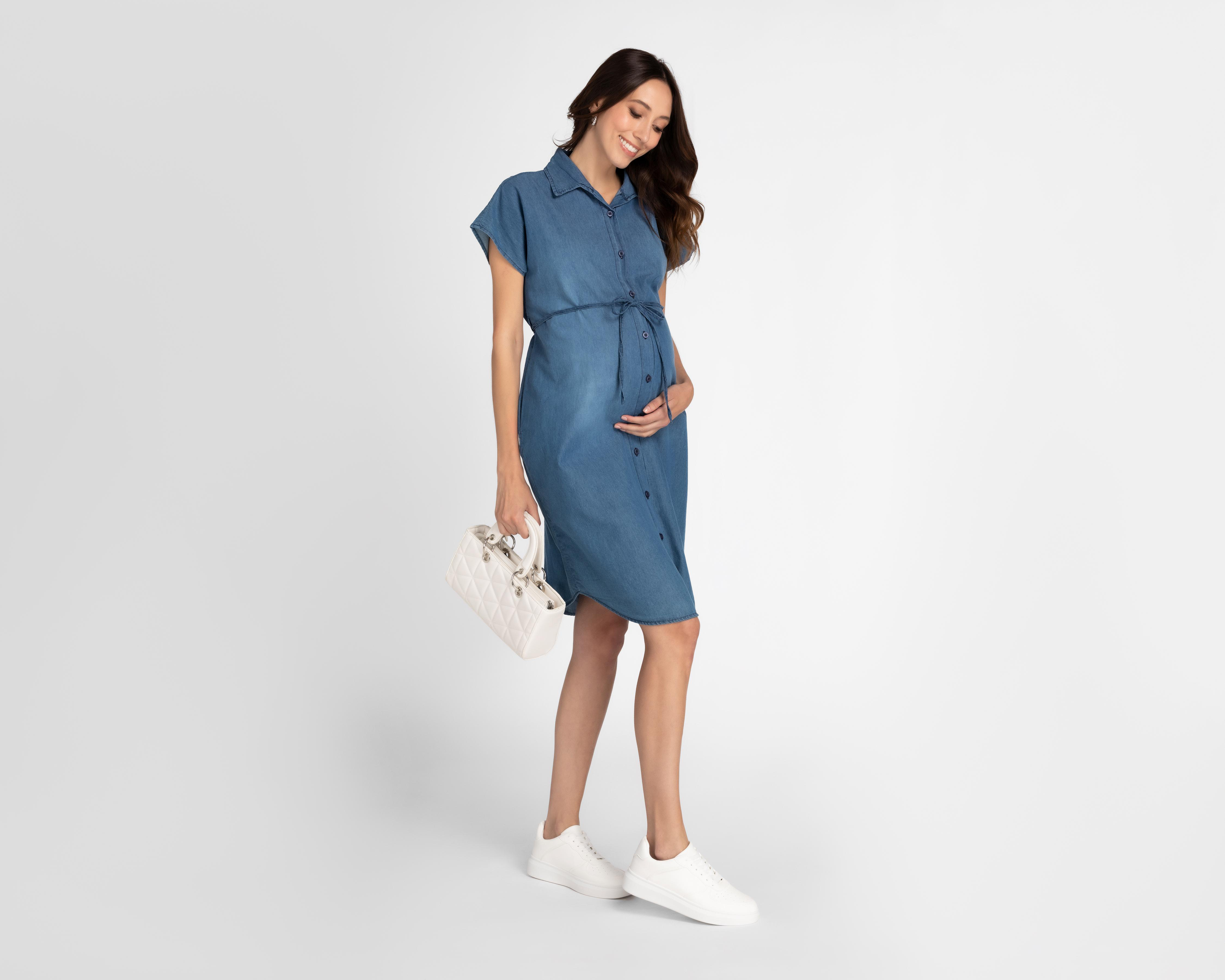 Foto 3 pulgar | Vestido de Maternidad Mamá Bella Manga Corta
