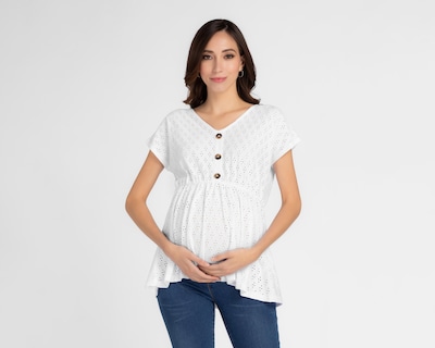 Foto 1 | Playera de Maternidad Mamá Bella Manga Corta