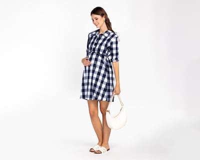 Foto 2 | Vestido de Maternidad Mam Maternity a Cuadros