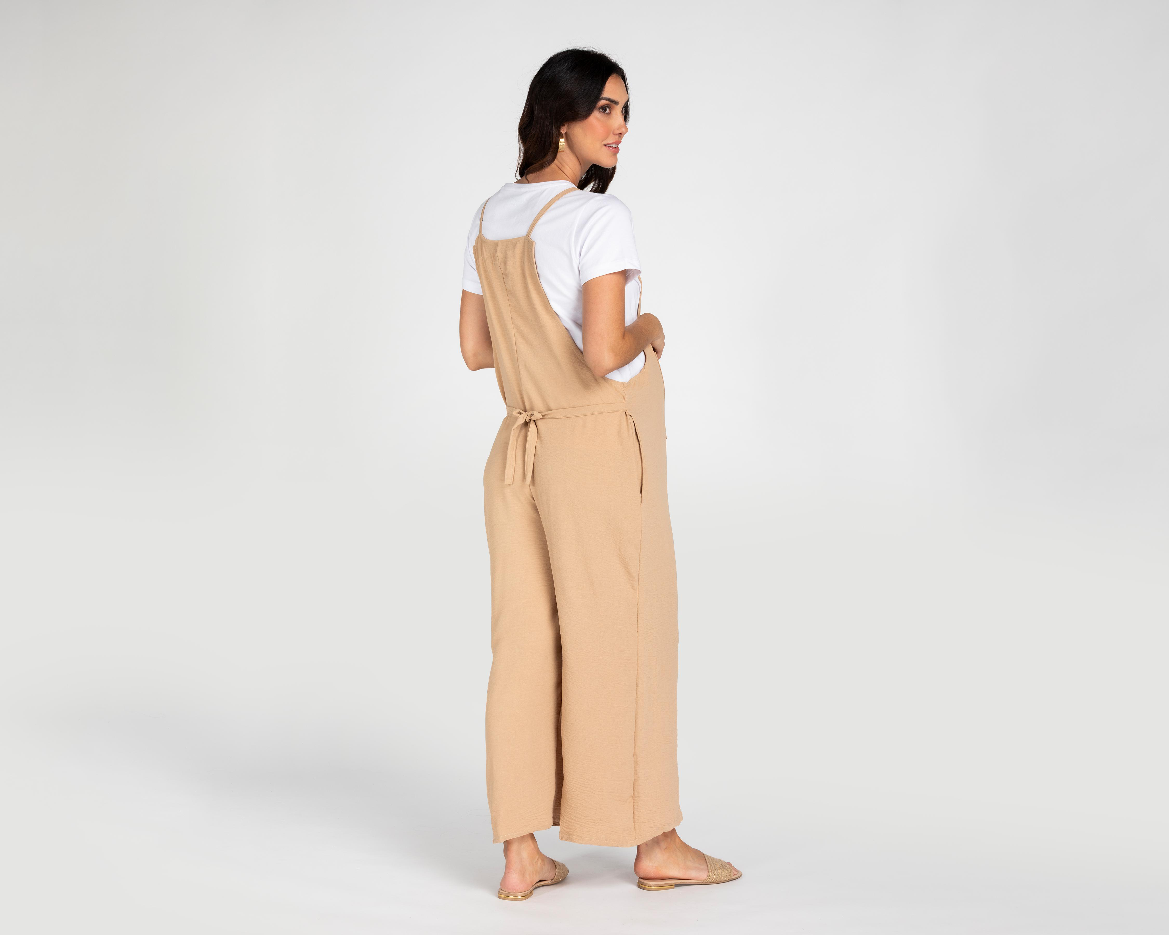 Foto 4 pulgar | Jumper de Maternidad Mam Maternity Beige con Tirantes
