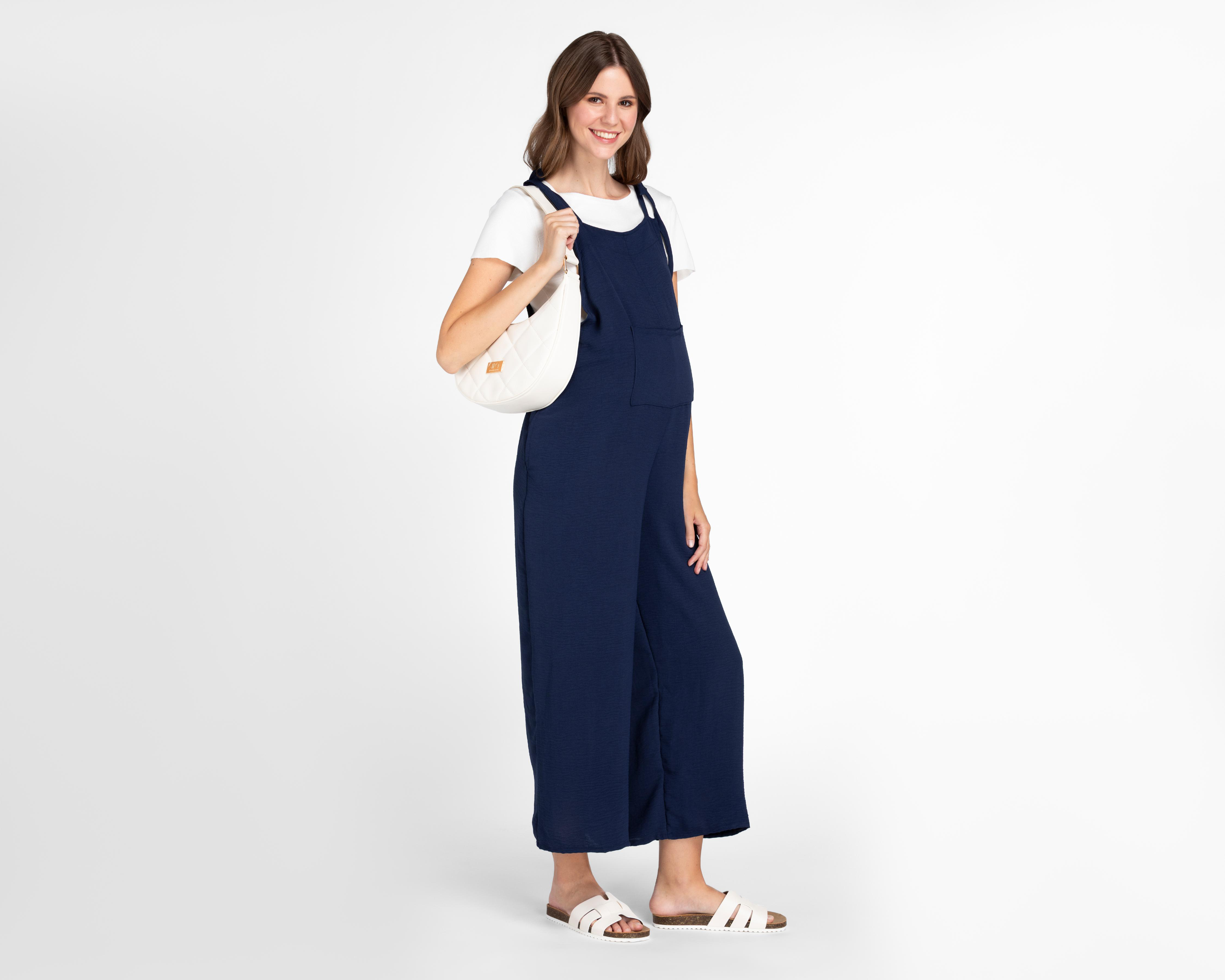 Foto 3 pulgar | Jumper de Maternidad Mam Maternity Azul con Tirantes