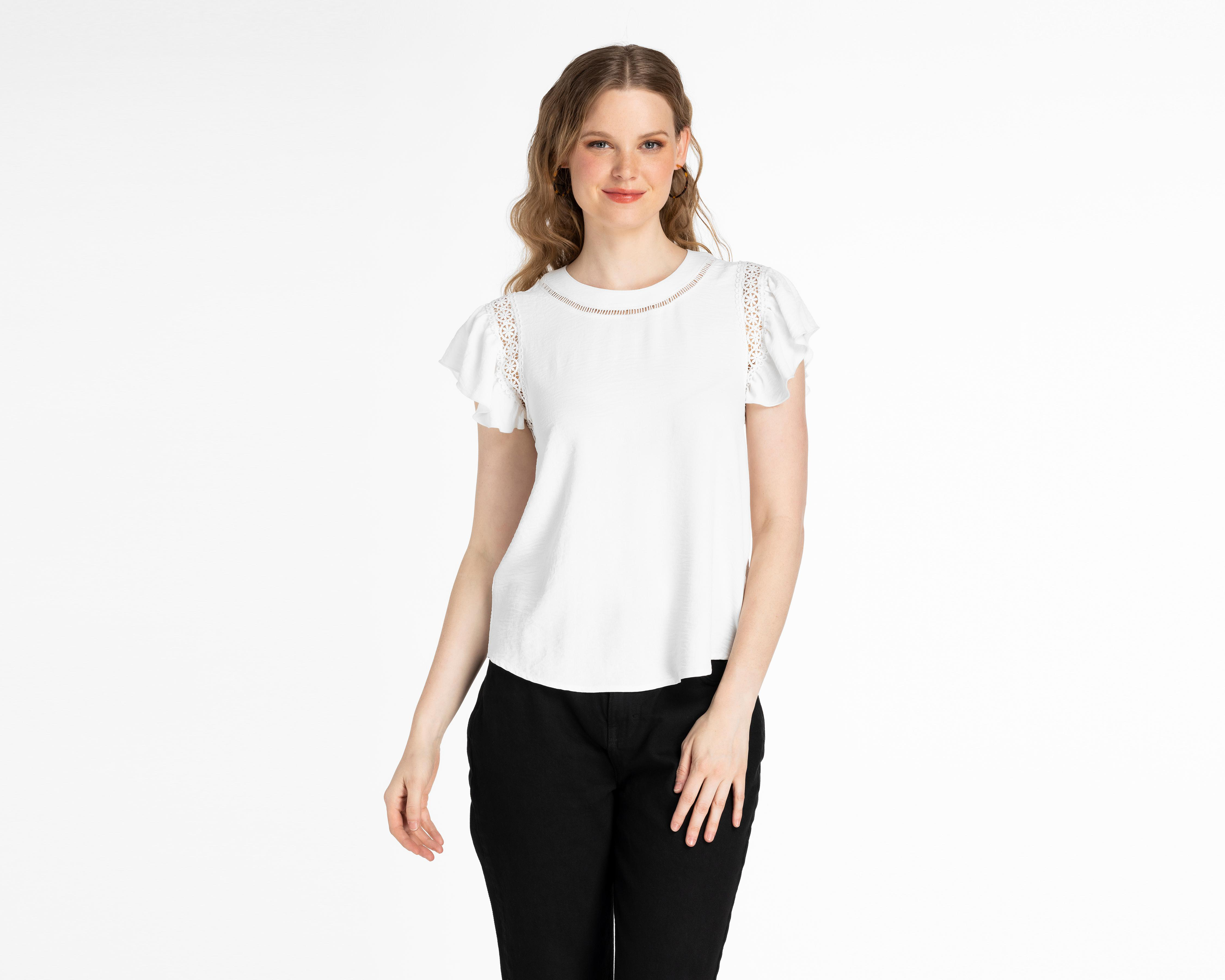 Blusa Sahara Manga Corta Blanca