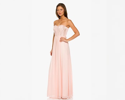 Foto 2 | Vestido Minuet de Noche Rosa Strapless con Pedrería