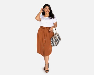 Foto 2 | Falda Midi Lady Sun con Cintura Elástica