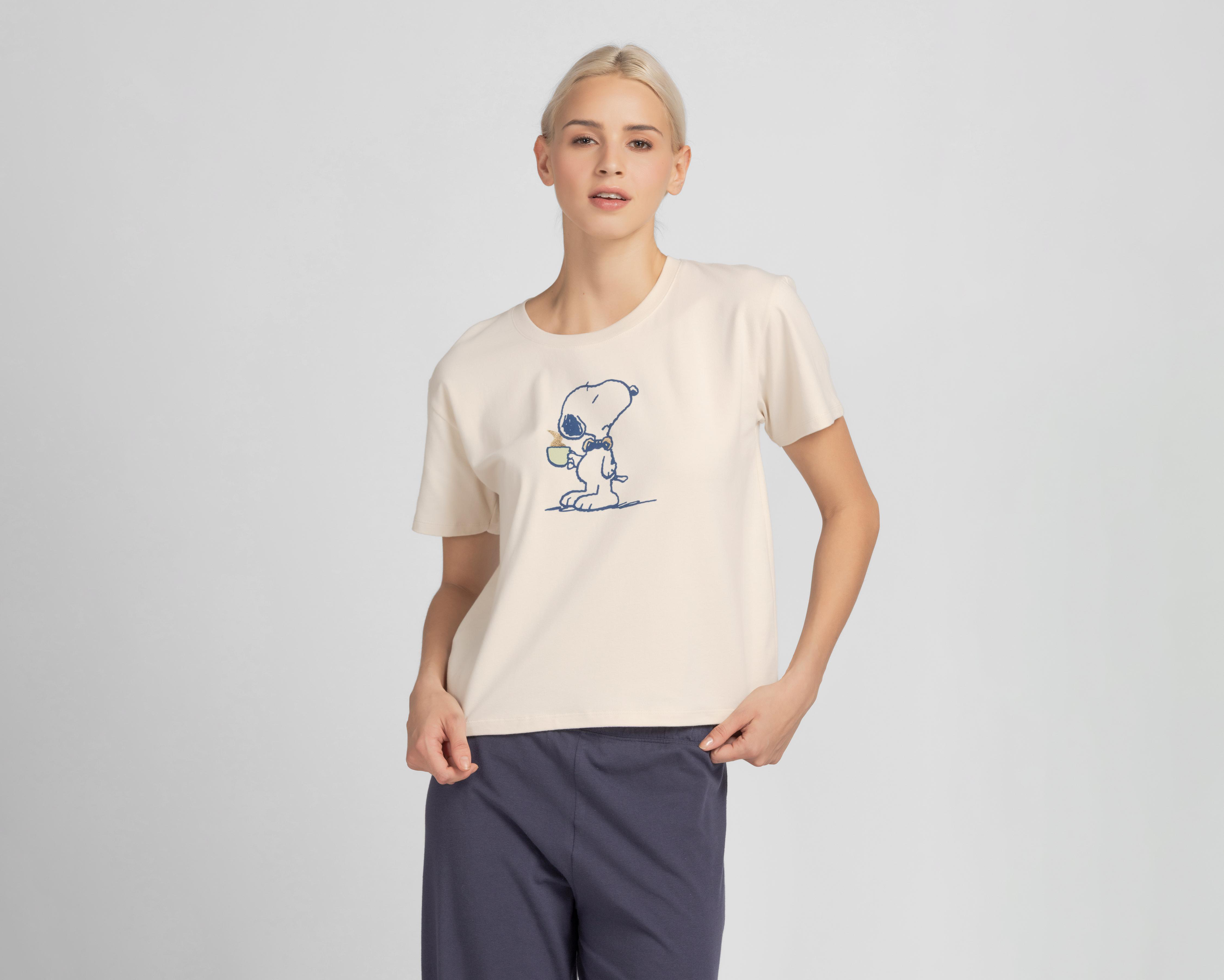 Foto 3 | Pijama Peanuts para Mujer 2 Piezas