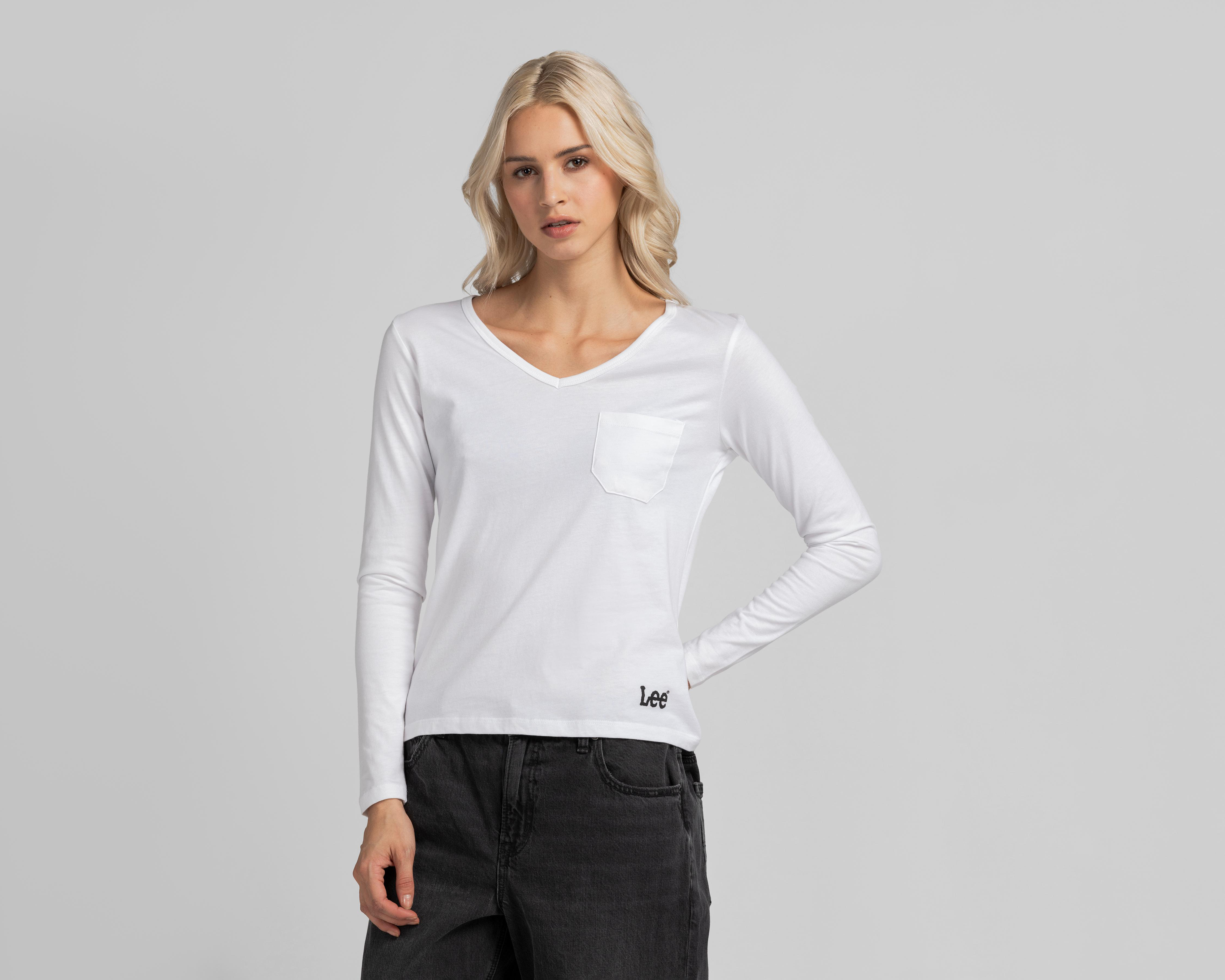 Foto 2 pulgar | Playera Lee de Algodón para Mujer