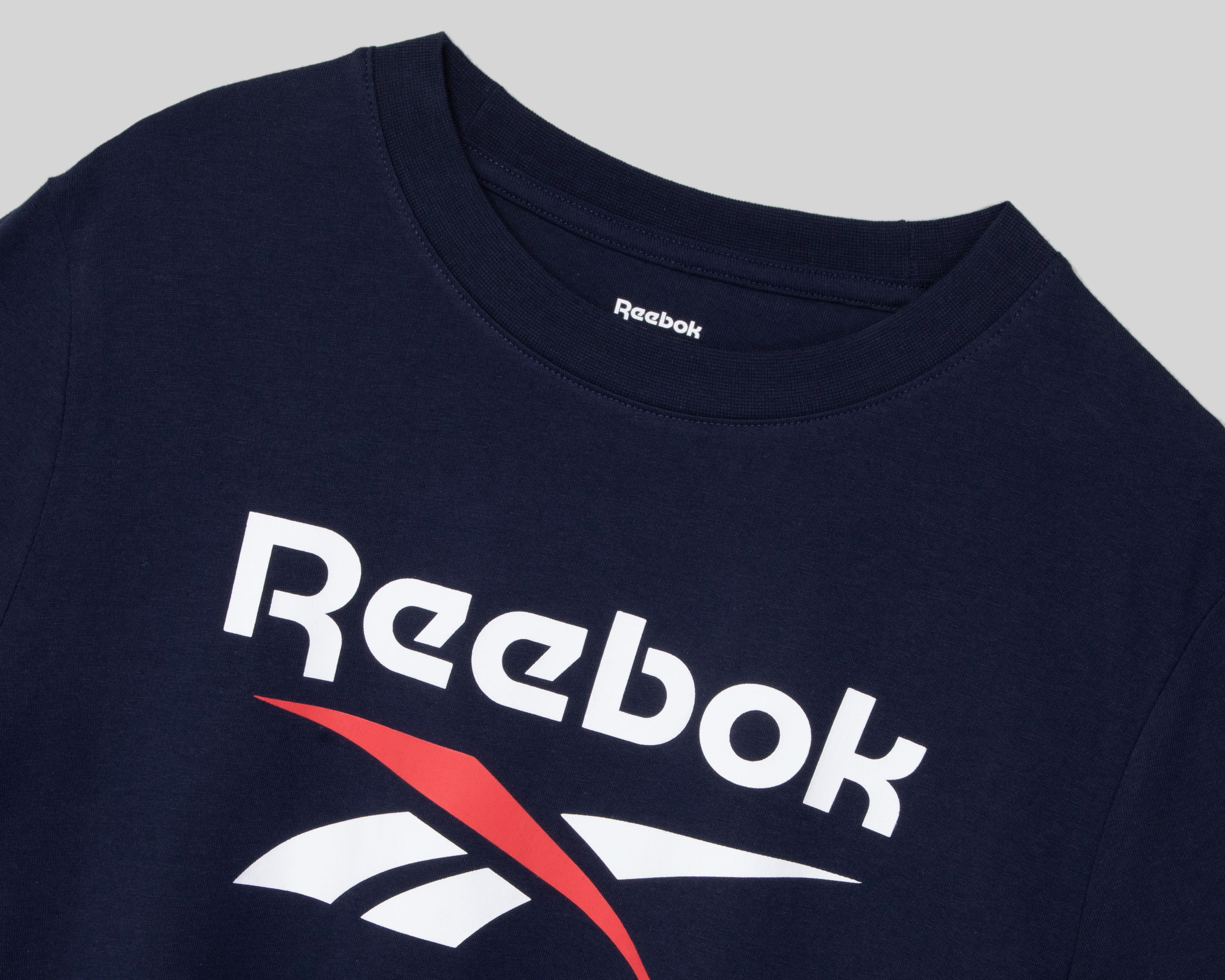 Foto 4 pulgar | Playera Reebok Manga Corta con Estampado