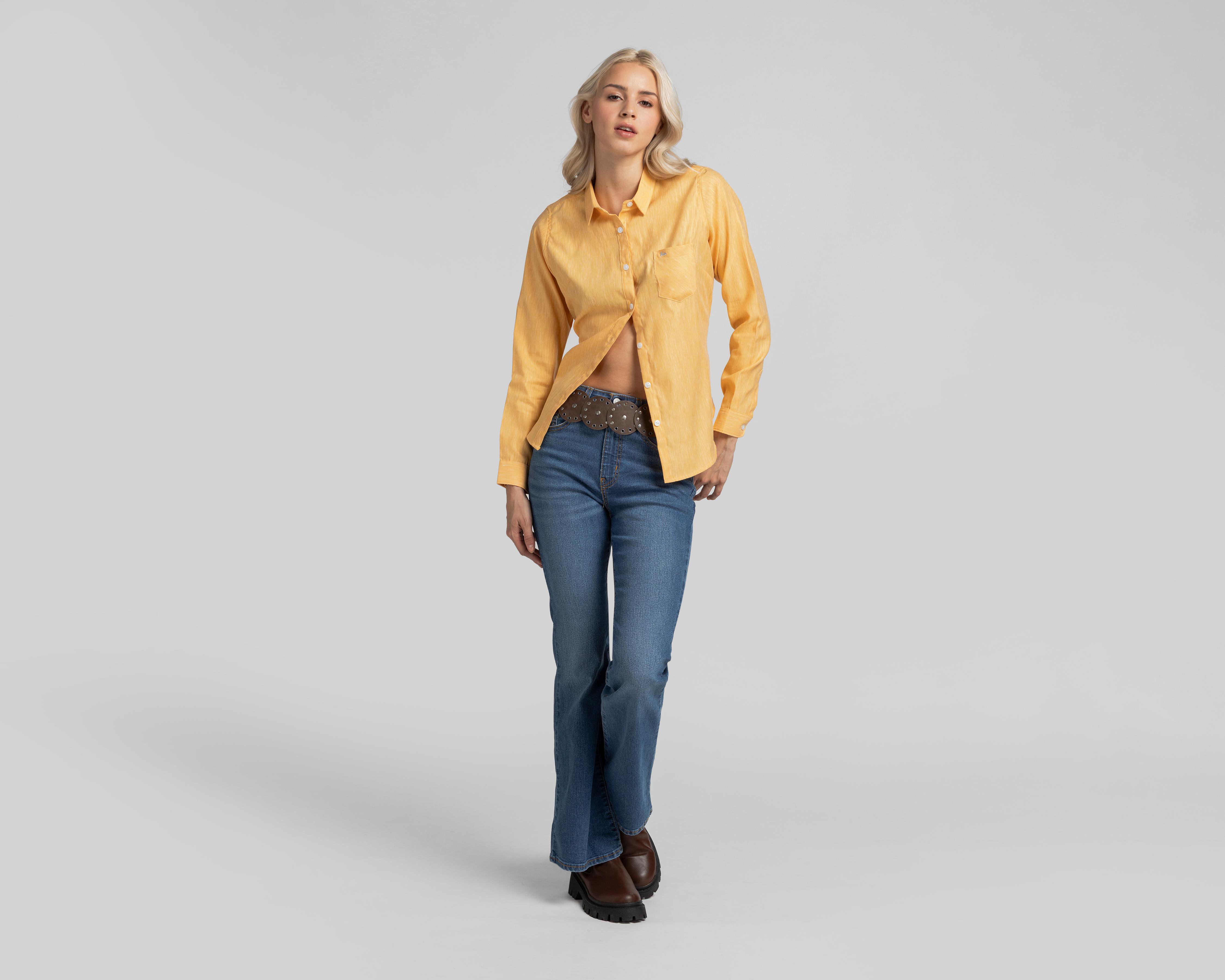Foto 2 | Blusa Lee Mostaza para Mujer
