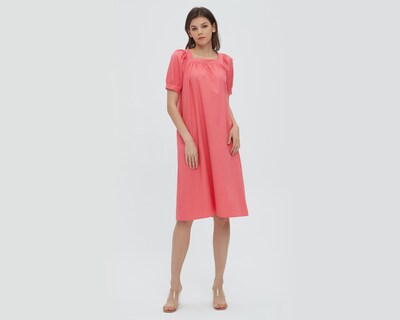Foto 3 | Vestido Sahara Casual Rosa con Manga Corta