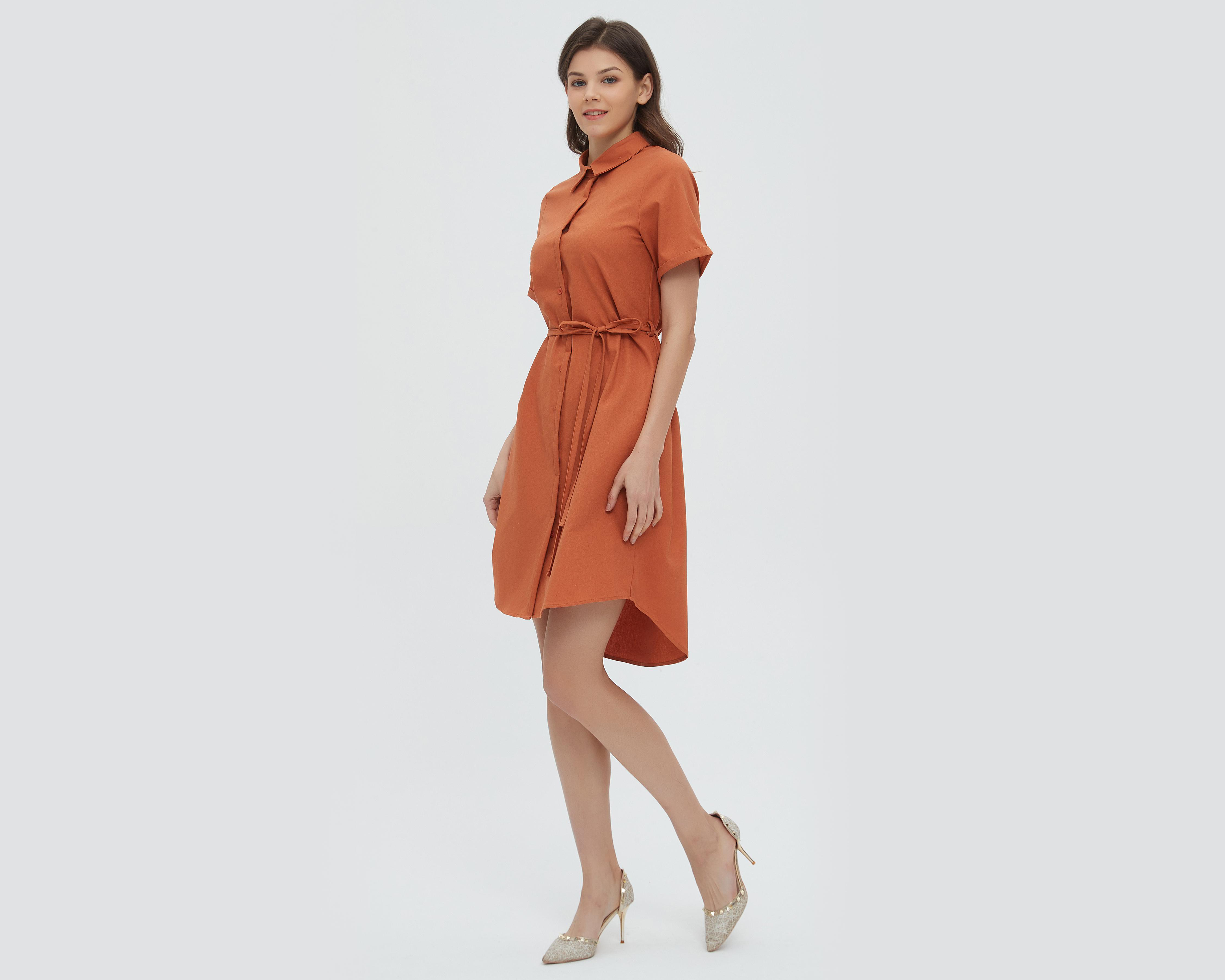 Foto 2 | Vestido Sahara Casual de Cuello Americano con Botones
