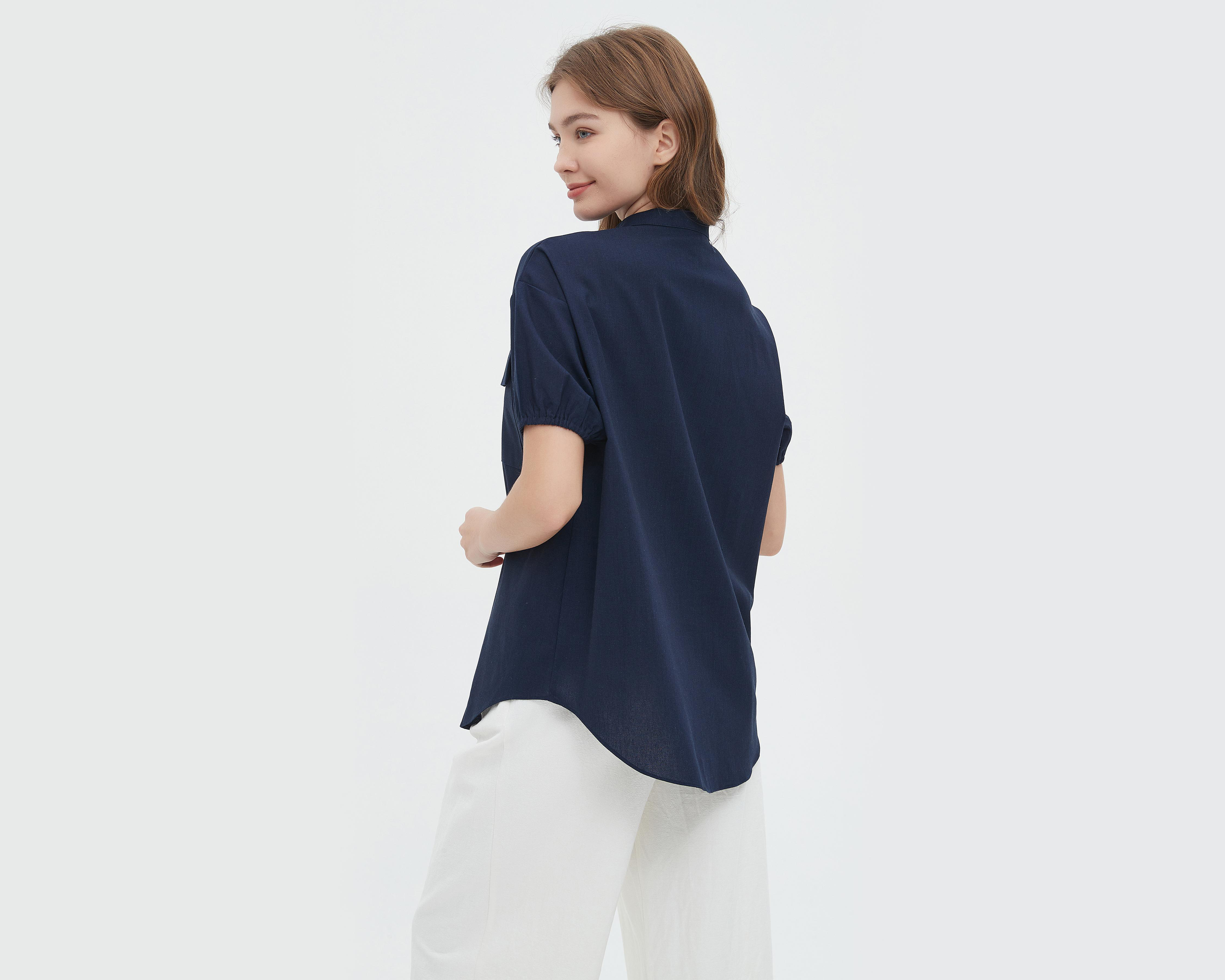 Foto 3 | Blusa Sahara Manga Corta con Botones
