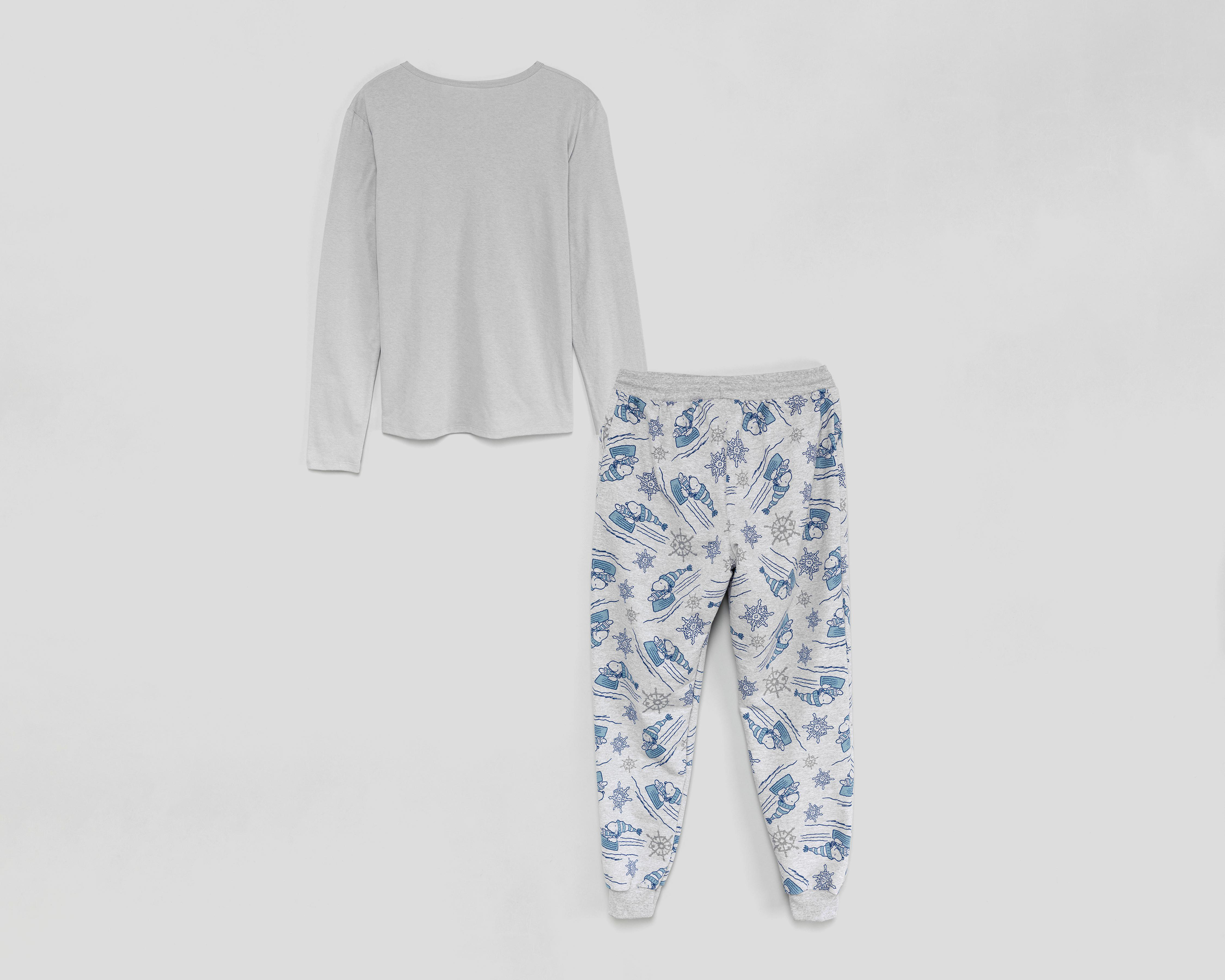 Foto 2 | Pijama de Algodón Peanuts para Mujer 2 Piezas