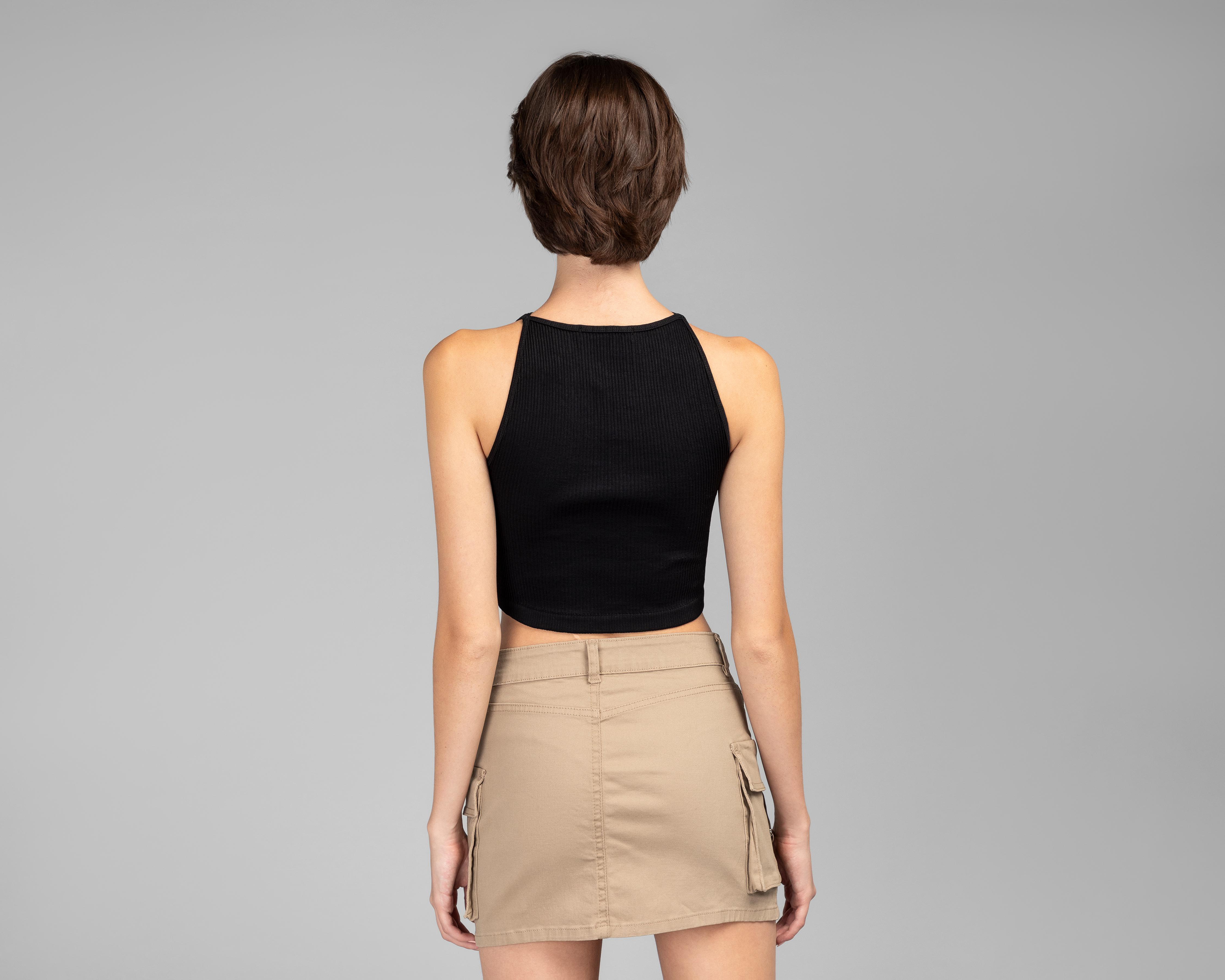 Foto 4 pulgar | Playera Strona Negra para Mujer