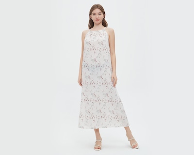 Foto 2 | Vestido Sahara Casual de Lino Floreado Cuello Halter