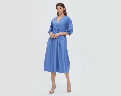Foto 2 | Vestido Casual Sahara Azul Midi