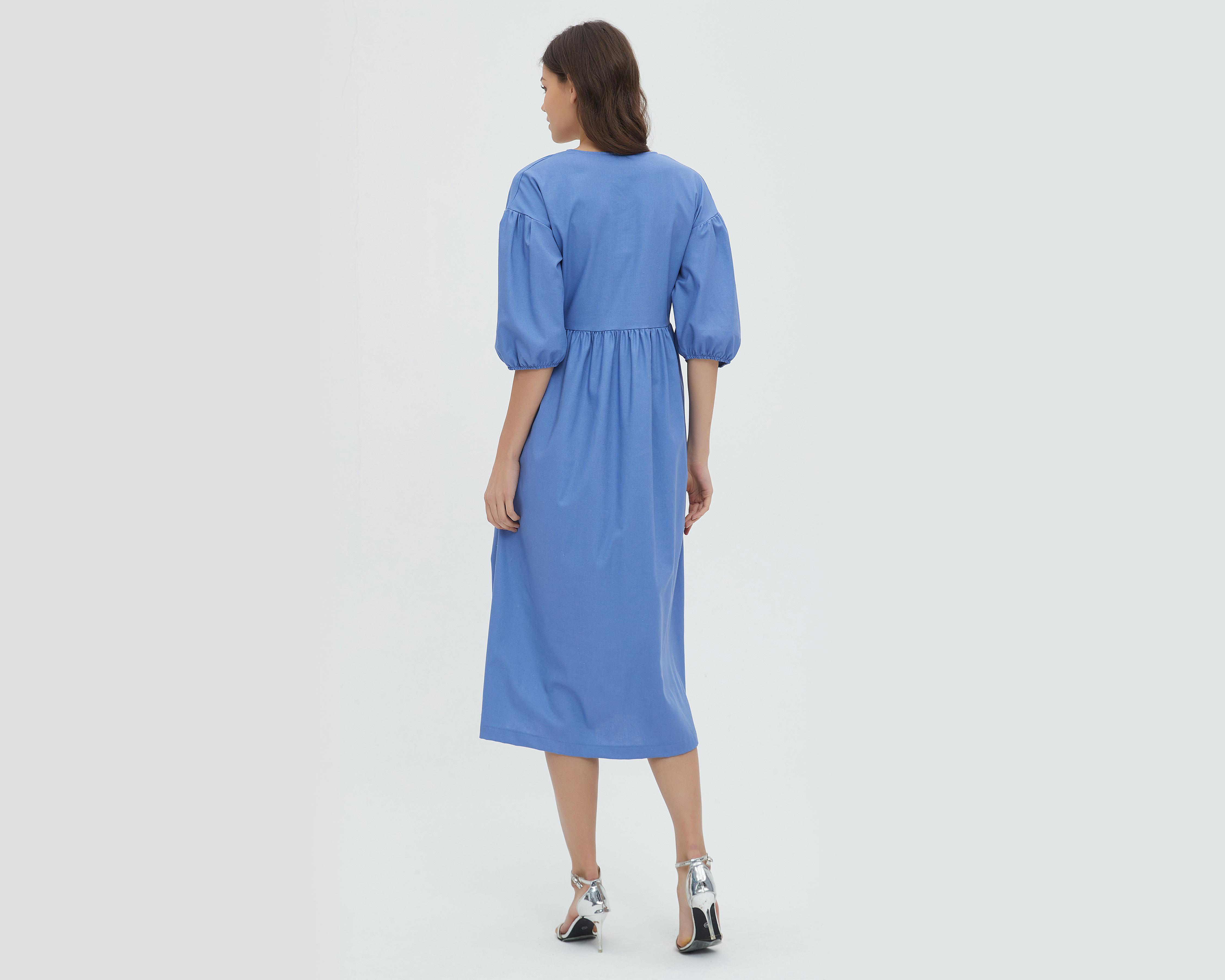 Foto 5 | Vestido Casual Sahara Azul Midi
