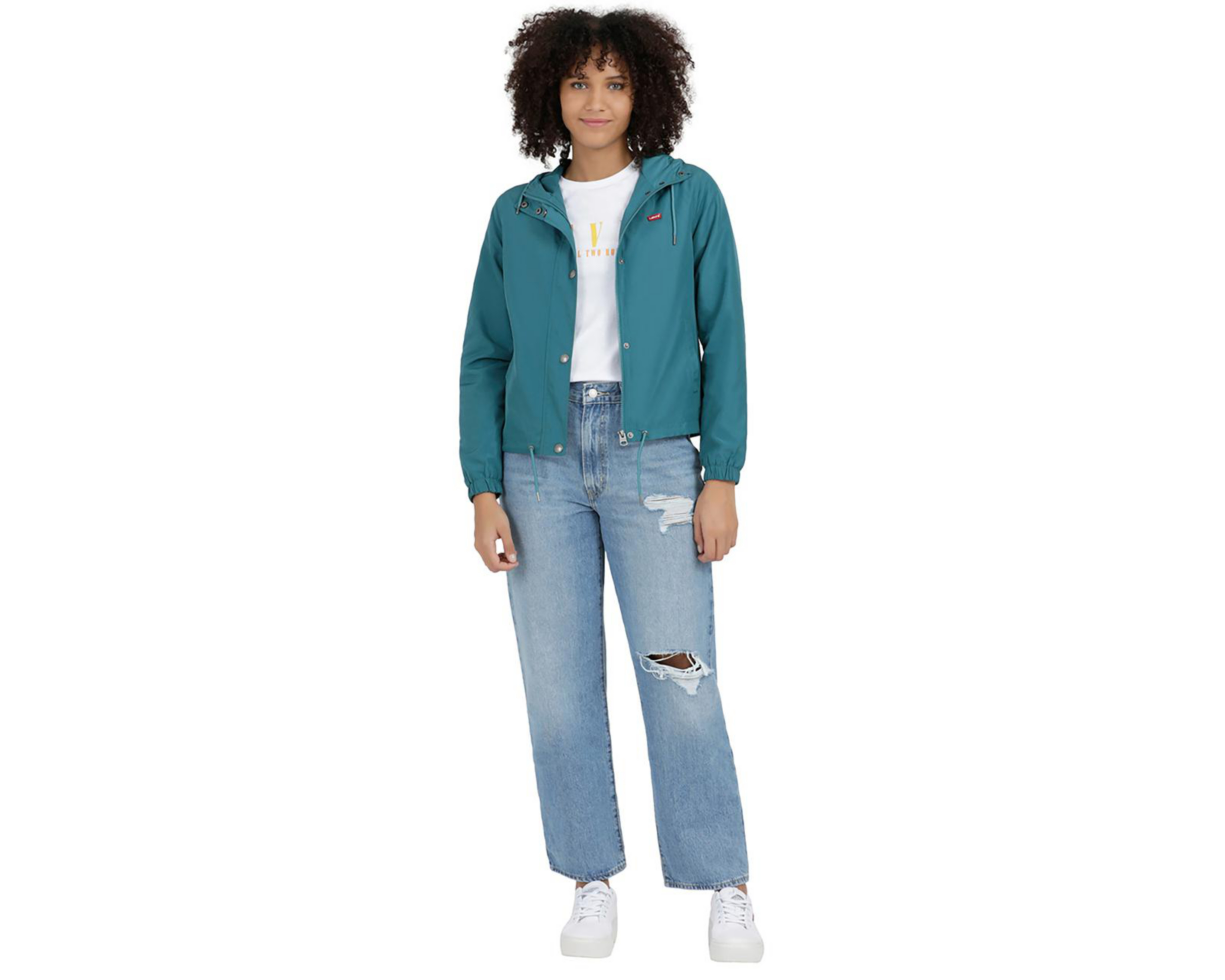 Foto 5 pulgar | Chamarra Levi's Impermeable Verde