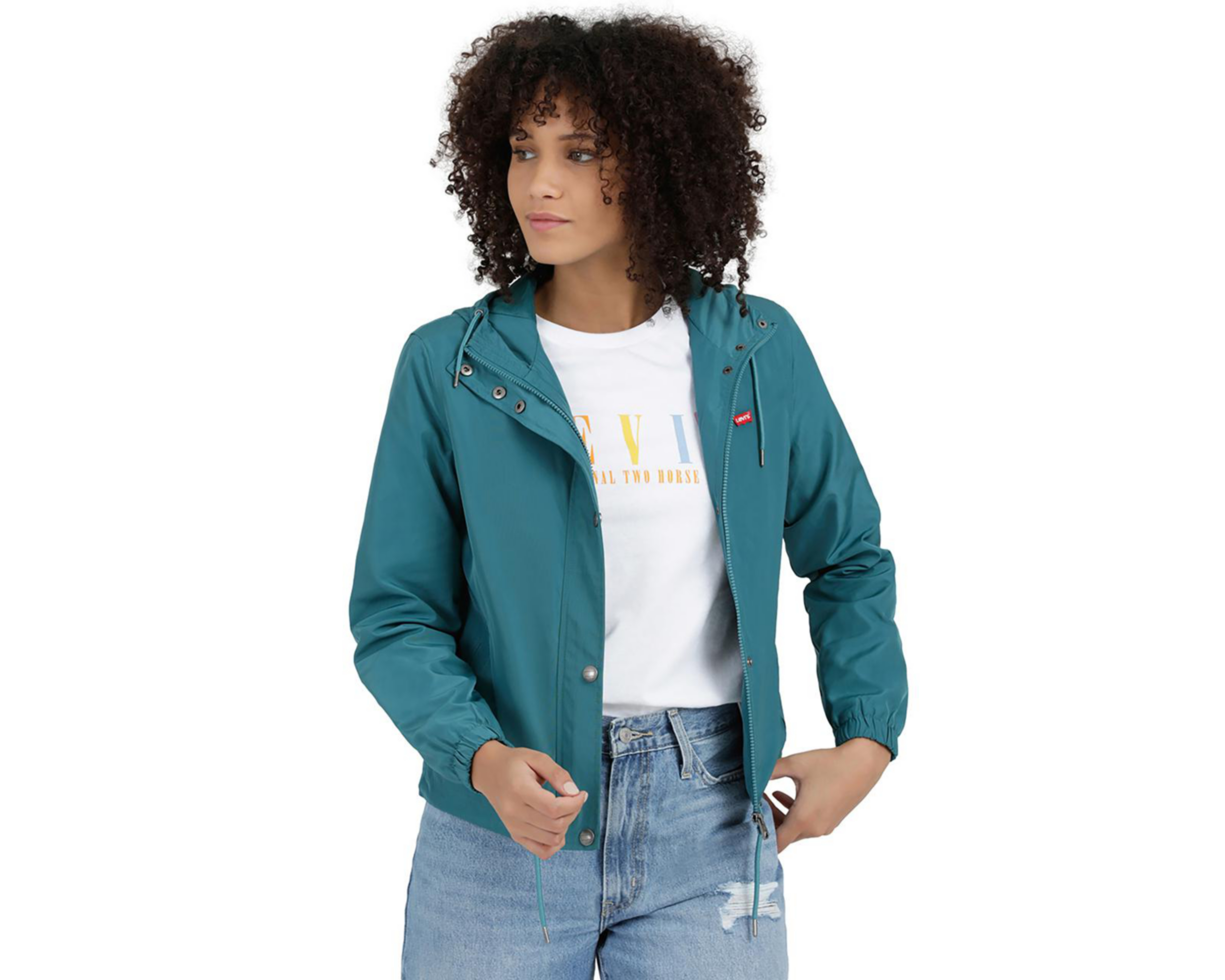 Foto 6 pulgar | Chamarra Levi's Impermeable Verde