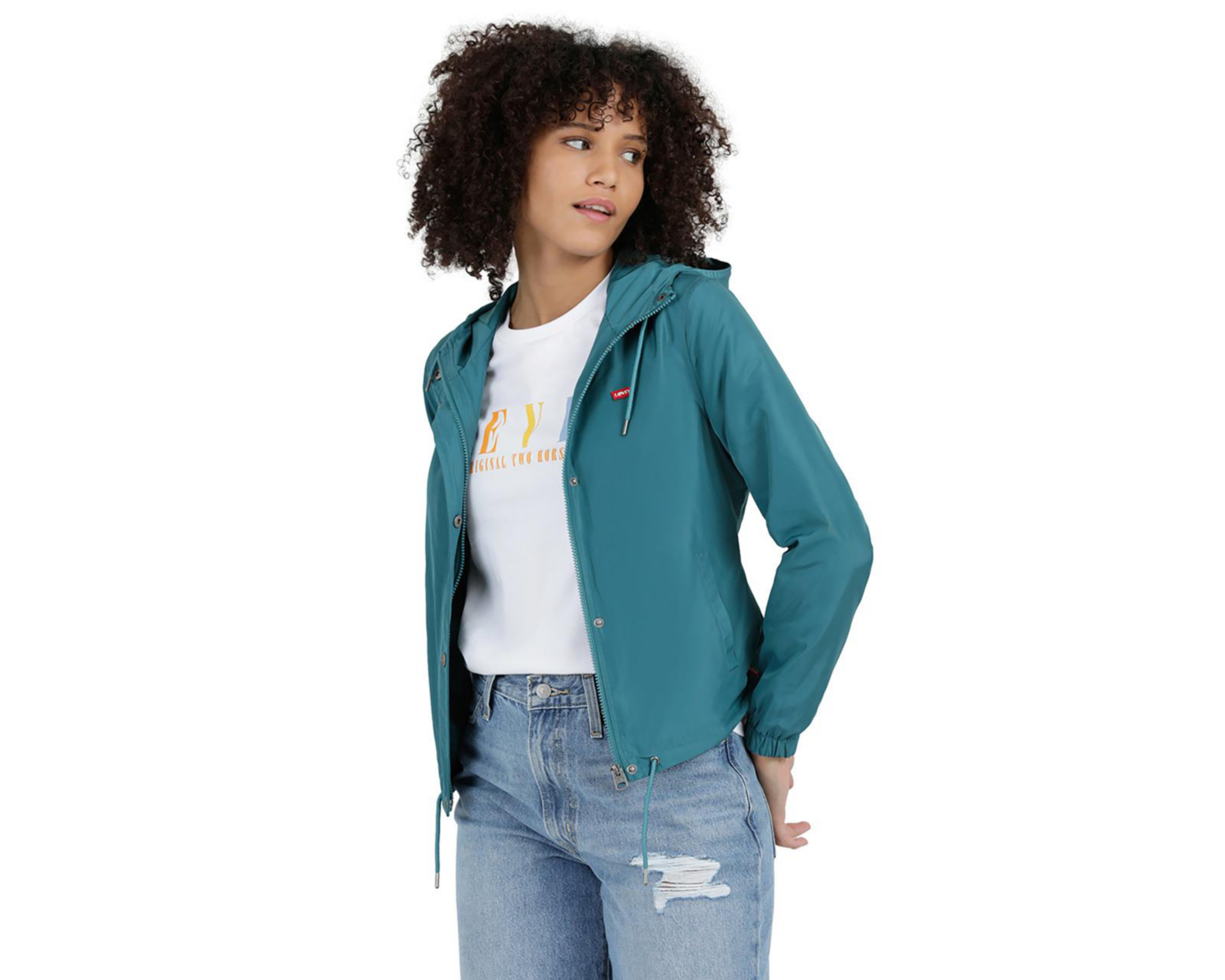 Foto 7 pulgar | Chamarra Levi's Impermeable Verde