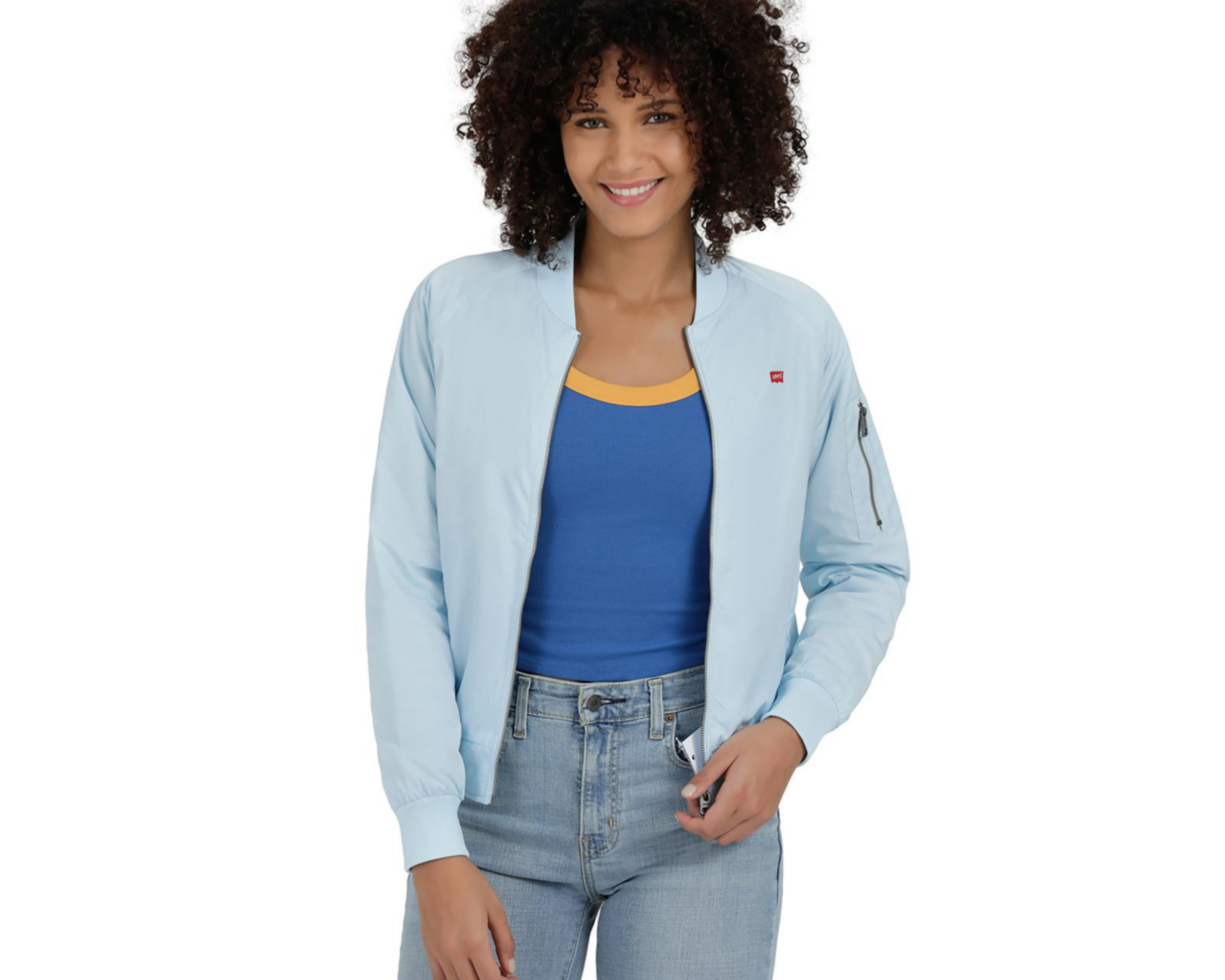 Foto 6 | Chamarra Levi's Azul con Bolsillo