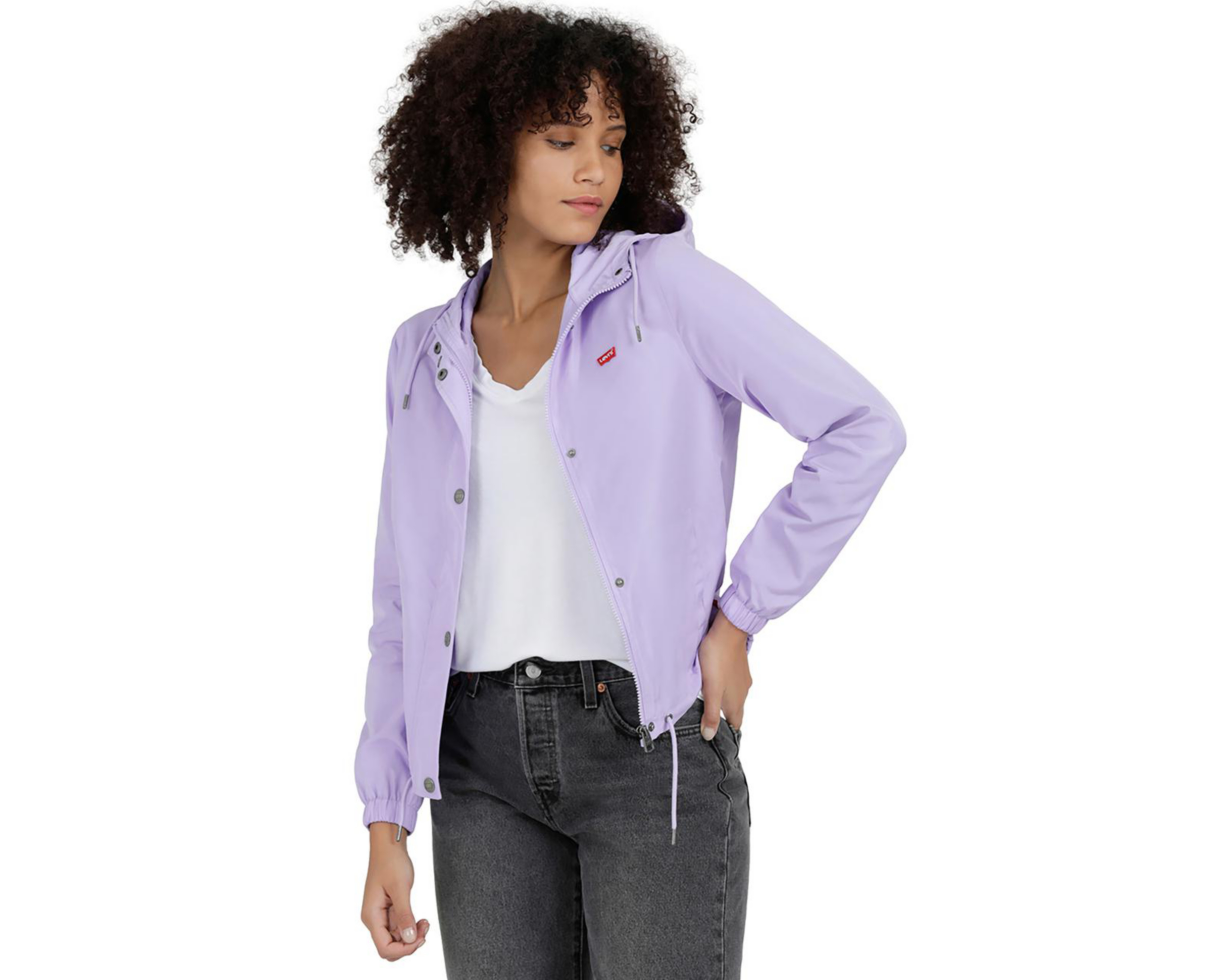 Foto 5 | Chamarra Levi's Lila con Capucha