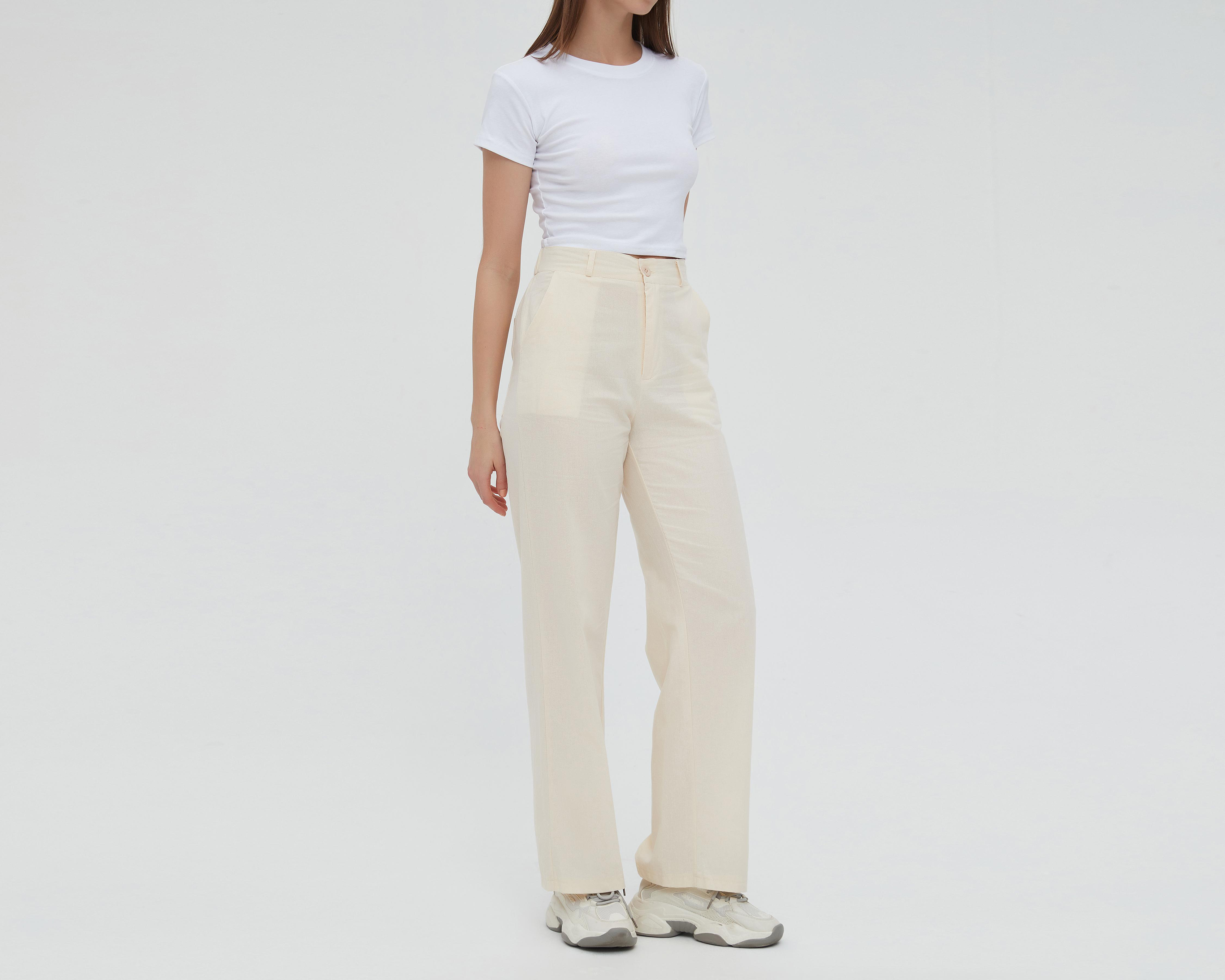 Foto 1 | Pantalón Sahara de Lino Beige