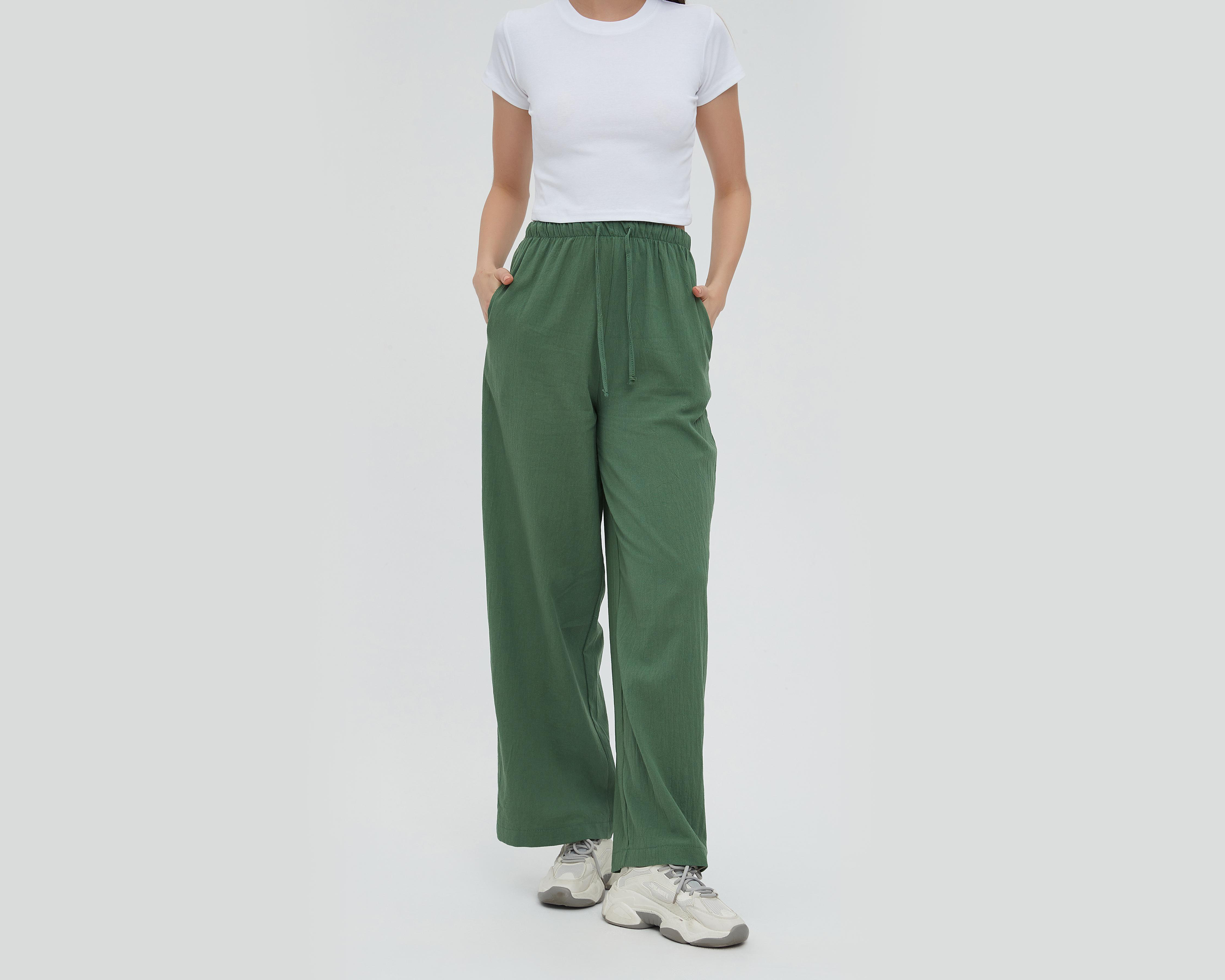 Foto 1 | Pantalón Sahara de Lino Verde