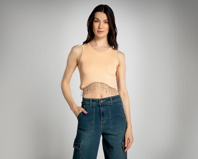 Foto 2 | Playera Thinner Anaranjado sin Mangas