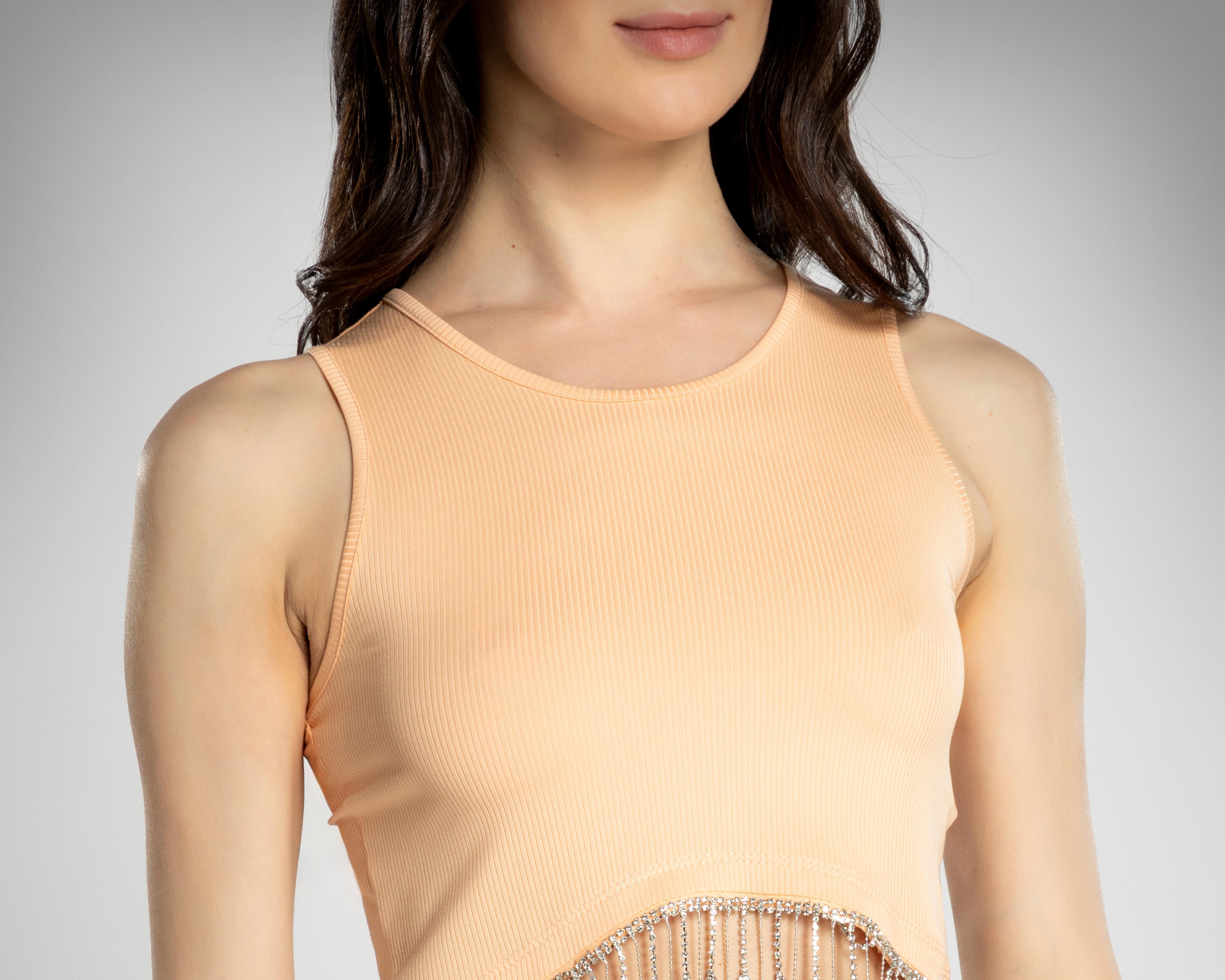 Foto 5 pulgar | Playera Thinner Anaranjado sin Mangas