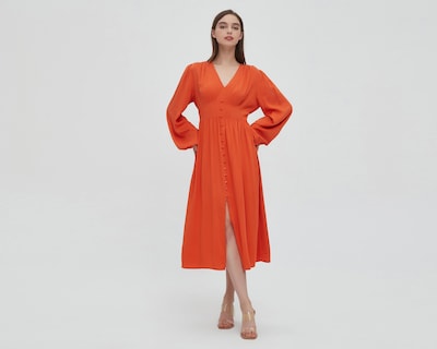 Foto 1 | Vestido Sahara Casual Midi Anaranjado