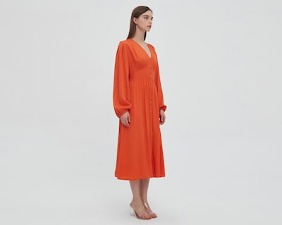 Foto 2 | Vestido Sahara Casual Midi Anaranjado