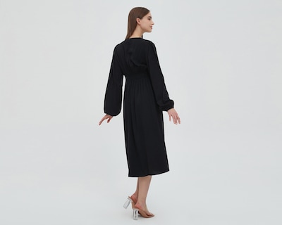 Foto 3 | Vestido Sahara Casual Midi Negro