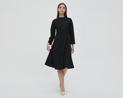 Foto 1 | Vestido Sahara Casual Midi Negro