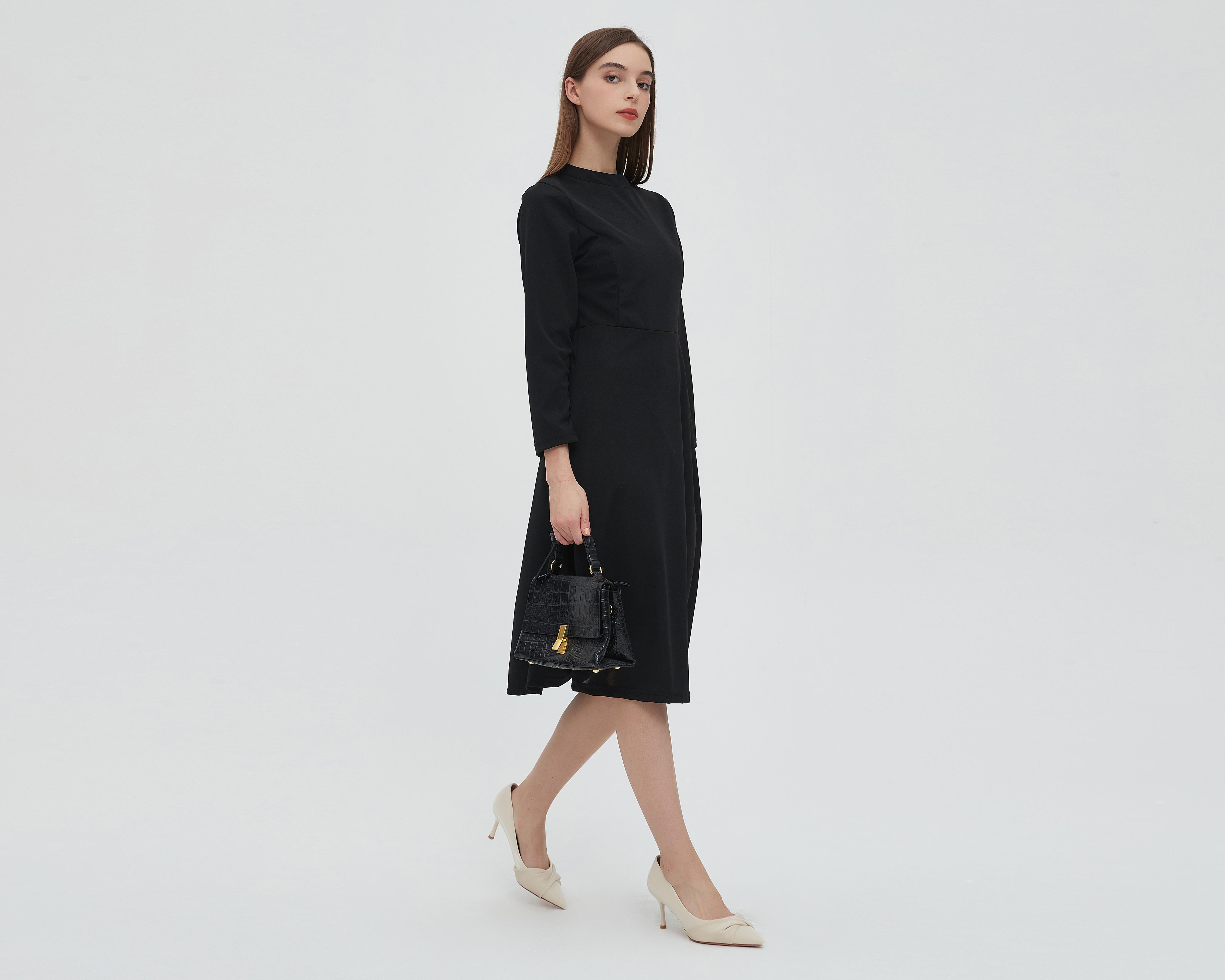 Foto 3 pulgar | Vestido Sahara Casual Midi Negro