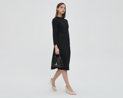 Foto 2 | Vestido Sahara Casual Midi Negro