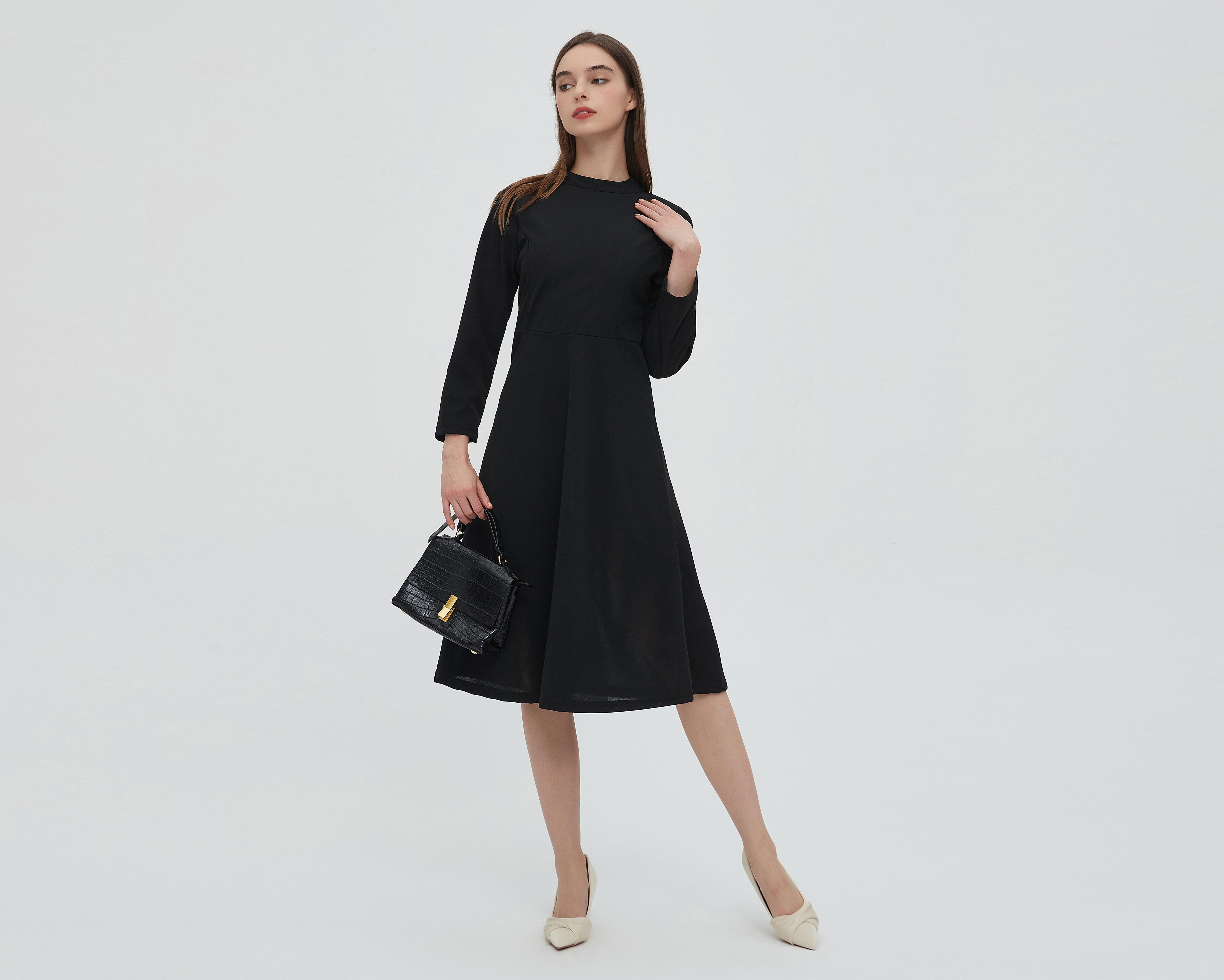 Foto 5 pulgar | Vestido Sahara Casual Midi Negro