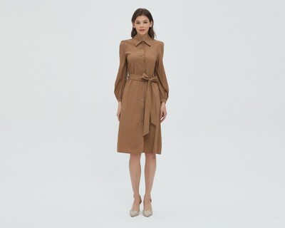Foto 3 | Vestido Sahara Casual de Cuello Americano con Botones
