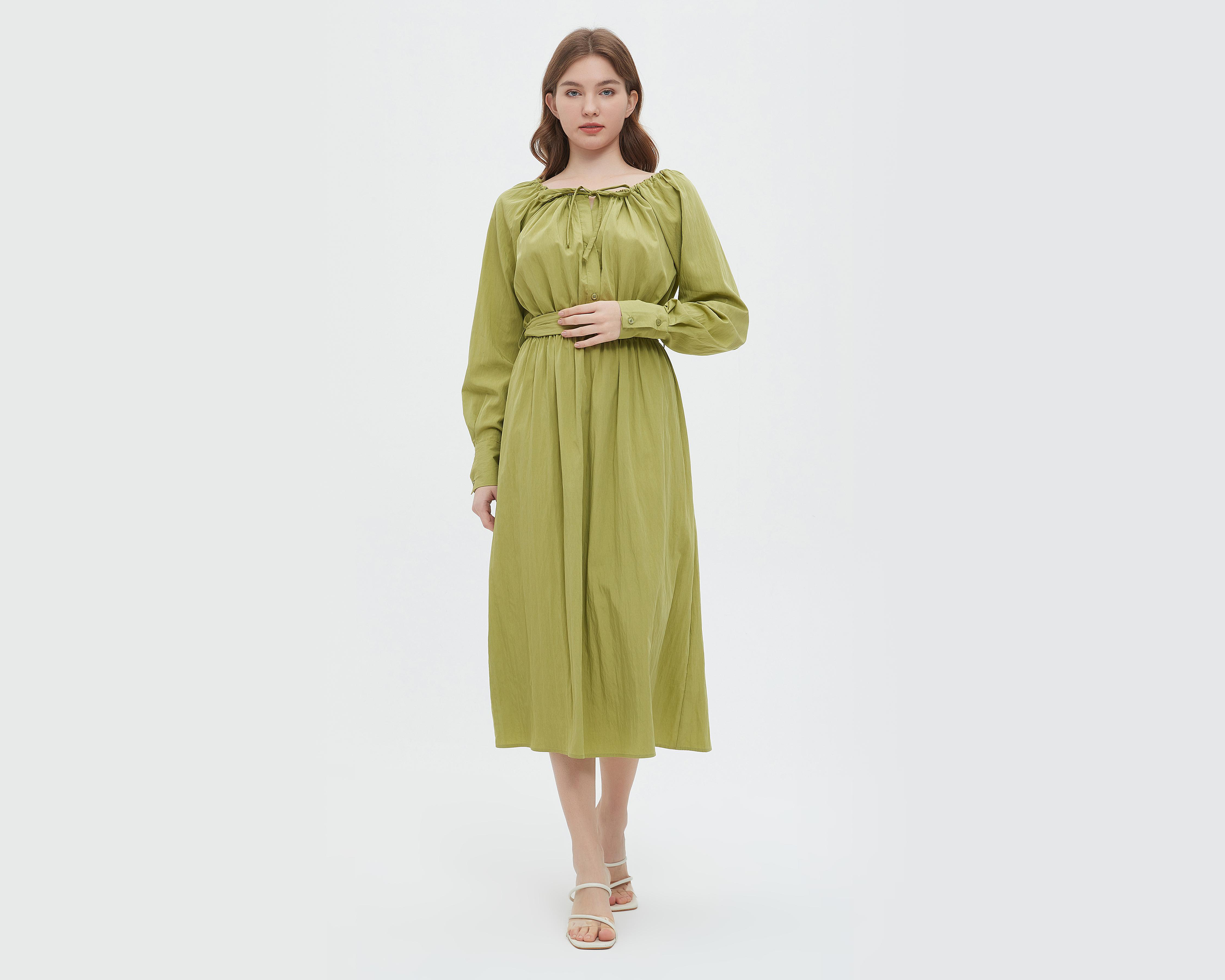 Foto 2 | Vestido Sahara Casual Midi Manga Larga