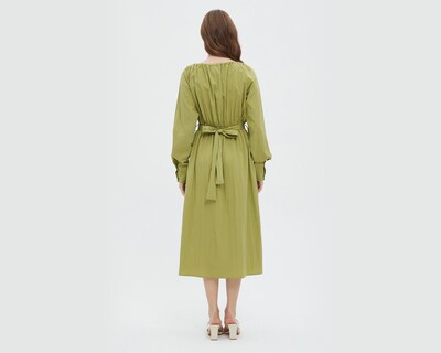 Foto 4 | Vestido Sahara Casual Midi Manga Larga