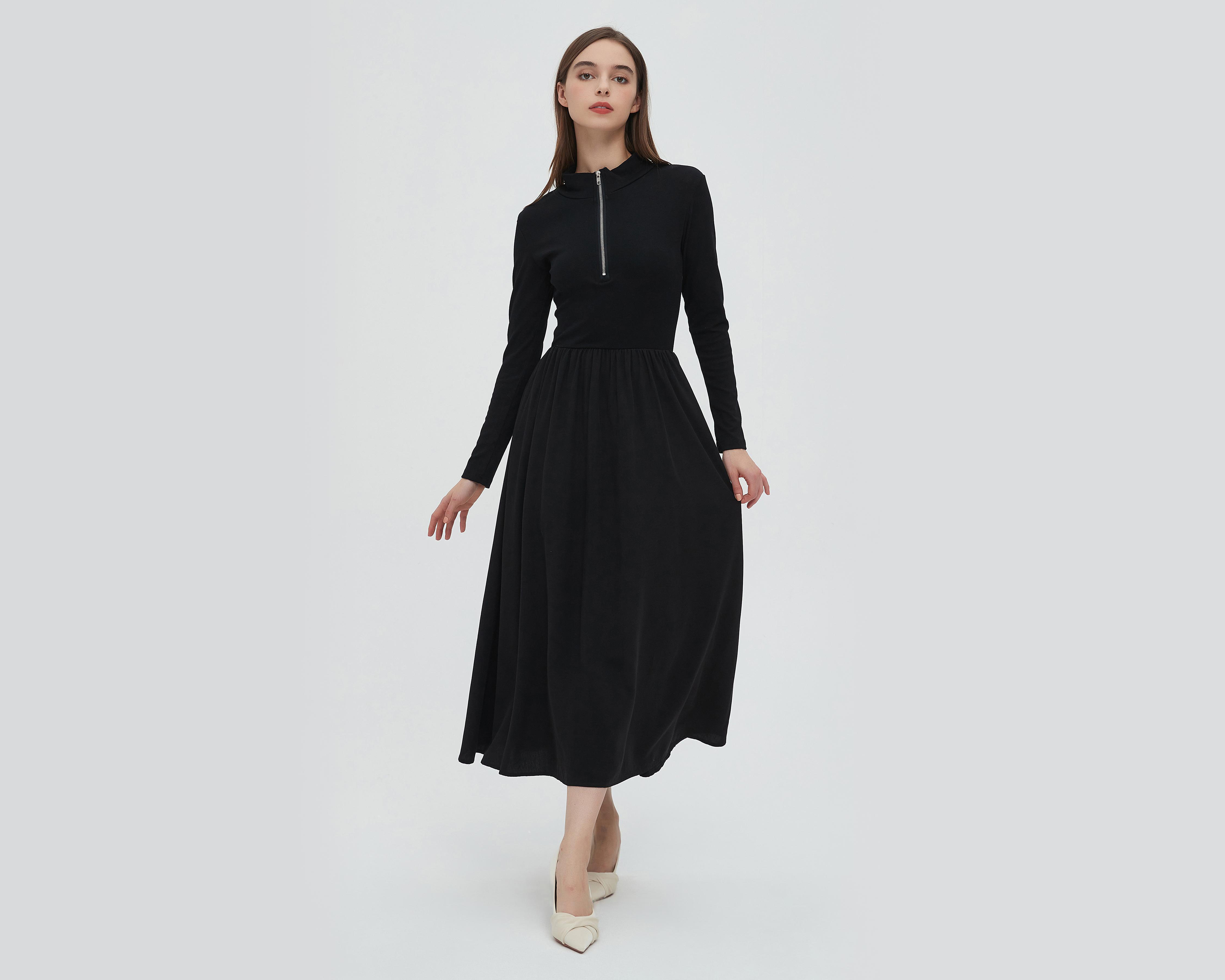 Foto 1 | Vestido Sahara Casual Midi Manga Larga