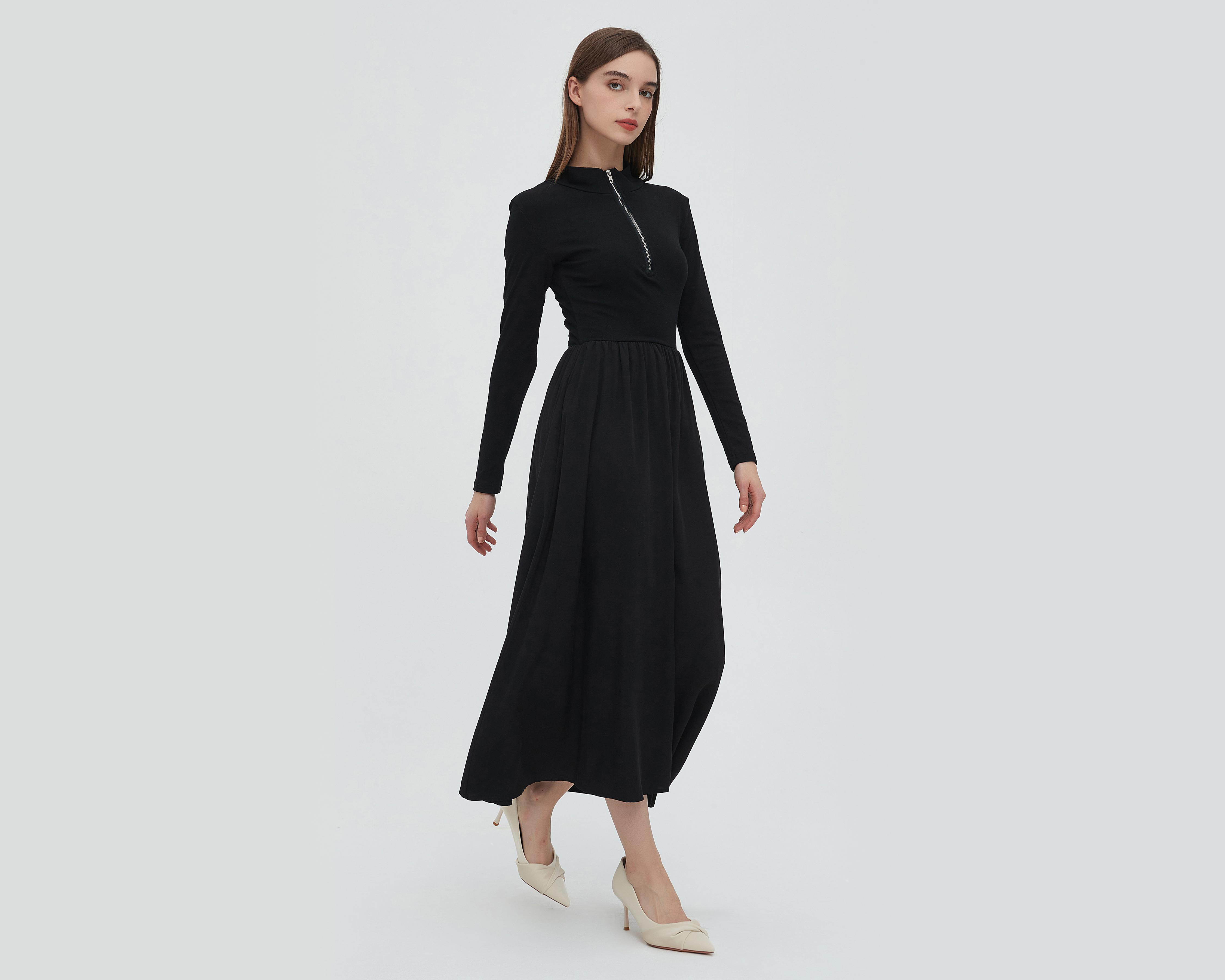 Foto 2 | Vestido Sahara Casual Midi Manga Larga